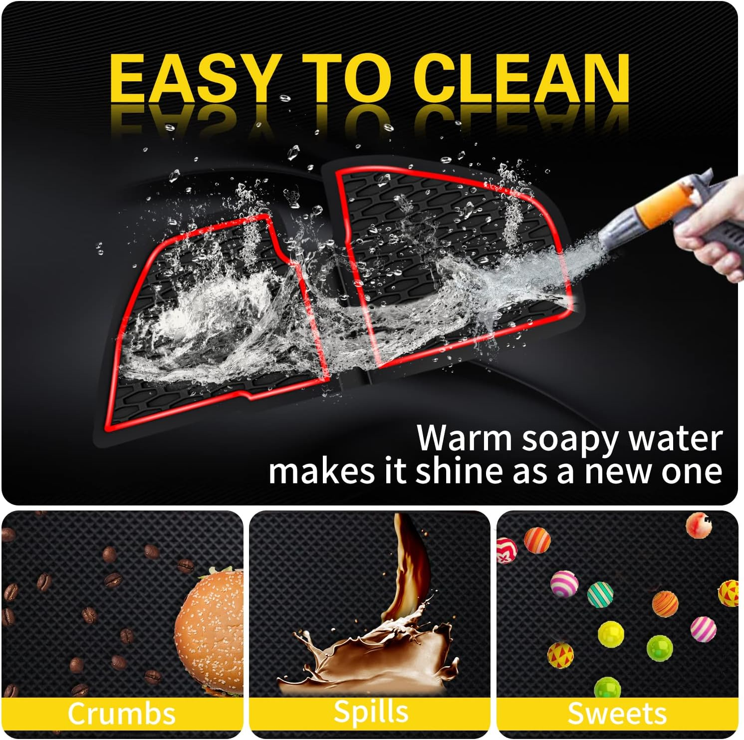 14 PCS Pads Fit for Subaru Impreza 2017-2022 & Fit for Subaru Crosstrek 2018-2023 Accessories, Upgraded Custom Non-Slip Cup Holder Inserts, Center Console Liners, Door Pocket Pads (Red) - Red image number 3