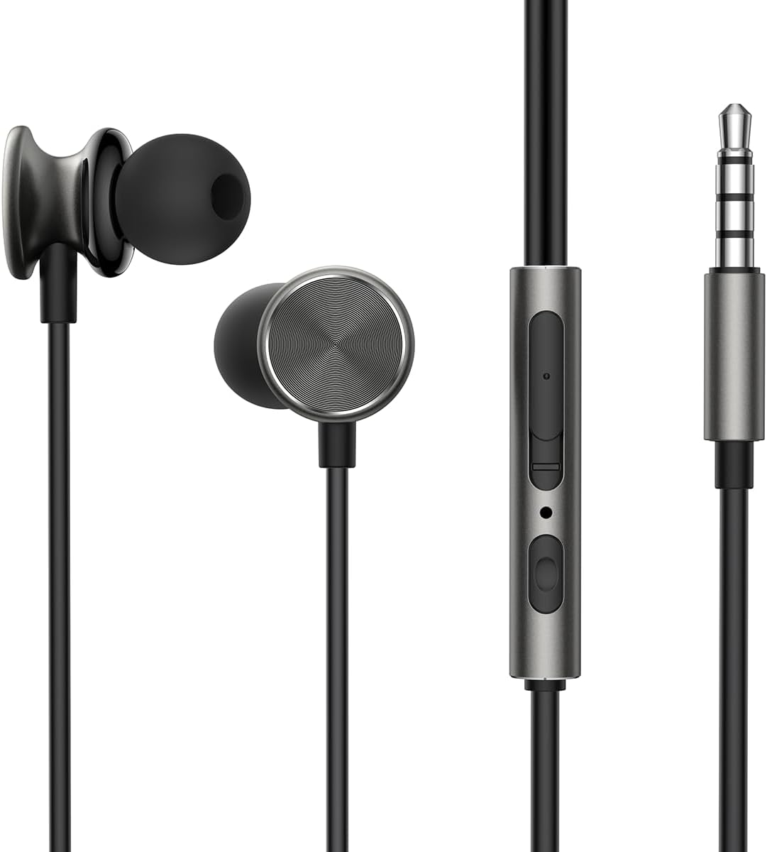 Joyroom JR-EW03 Wired Series Metal In-Ear Earphones - Dark Grey image number 1