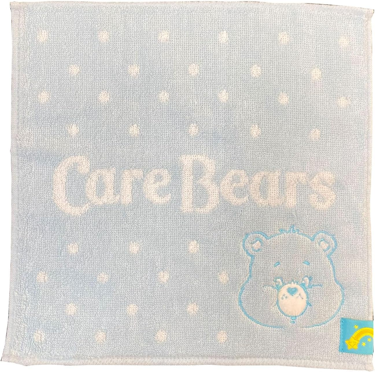 Marushin 5545001900 Mini Towel, Care Bear, Blue, Pastel Dot Face image number 2