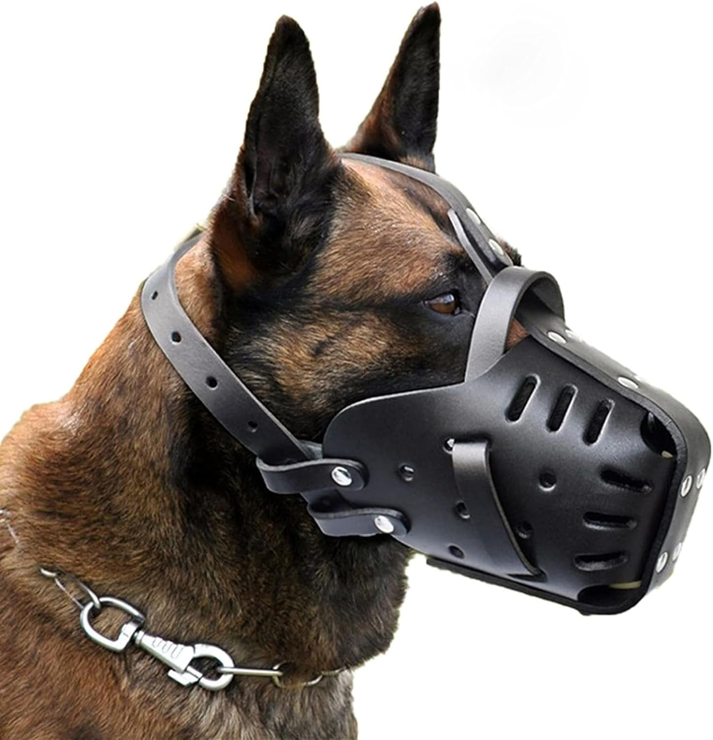 Pet Muzzles, Handmade Leather, Medium and Large Dogs, Horses, Doberman Eastern German Shepherd, Anti-Bite Dog Training Masks, Defense Muzzles, Service,M