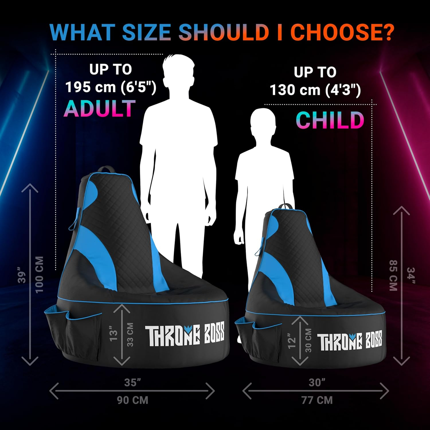 Gaming Bean Bag Chair for Adults & Kids [No Filling], Teens, Dorm Chair, Video Game Chairs, Beanbag Gaming Chair (Green, Adult) image number 6