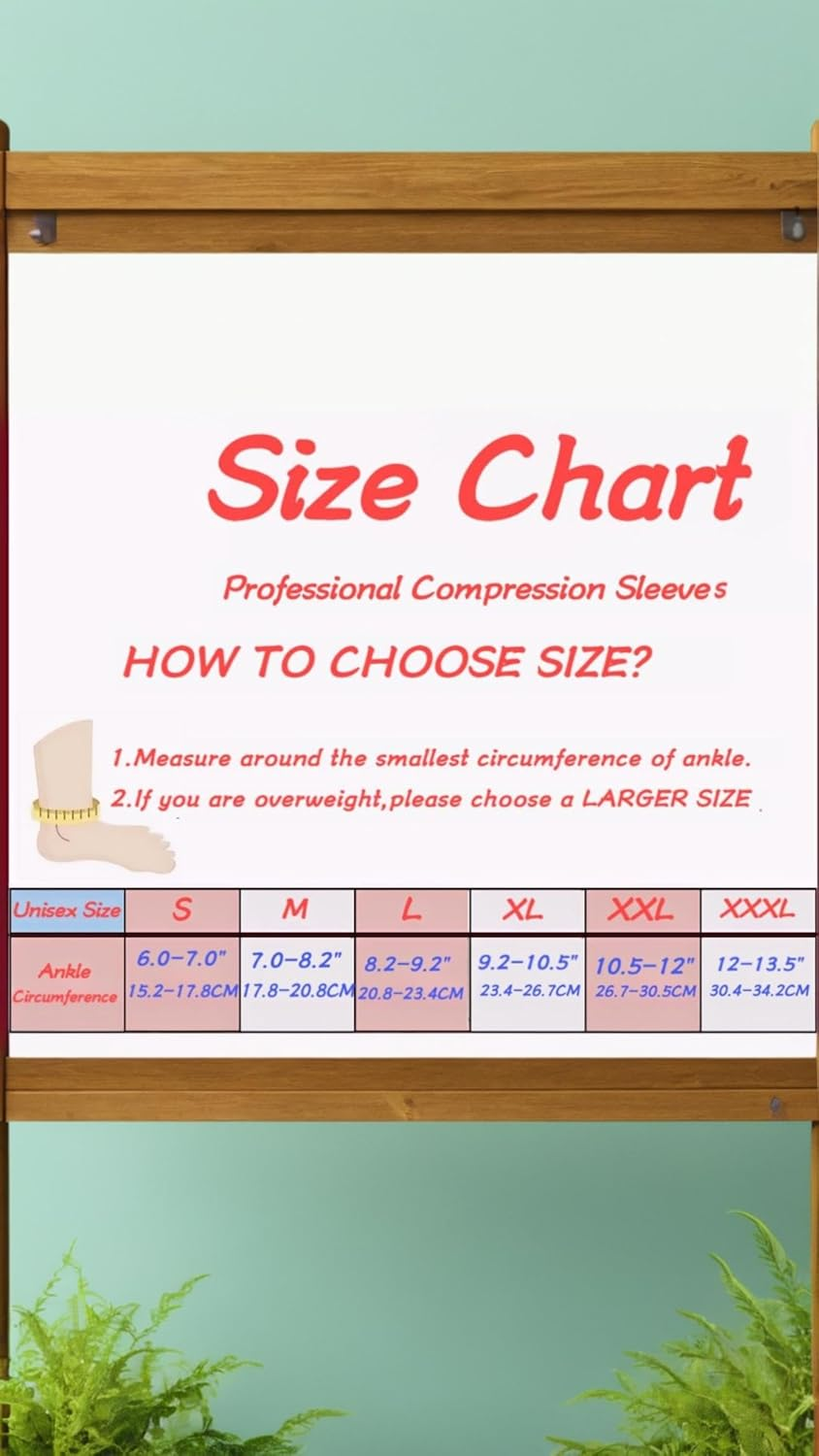 Honwor 3 Pairs of Pain-Relieving Compression Socks for Neuropathy, Ankle Support, Tendonitis, and Plantar Fasciitis - Brace for Women and Men, Size L-XL, Color: Black image number 6