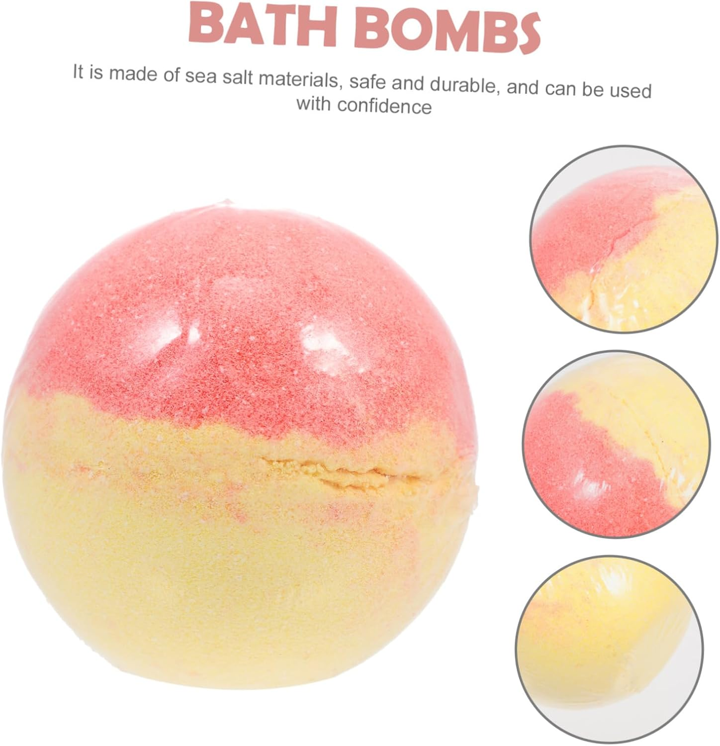 Healeved Decorative Sea Salt Bath Ball Moisturizing Aroma Bathing Sphere for Relaxation for Mothers Friends and Boy Girl Luxurious Foaming Shower Supply image number 2