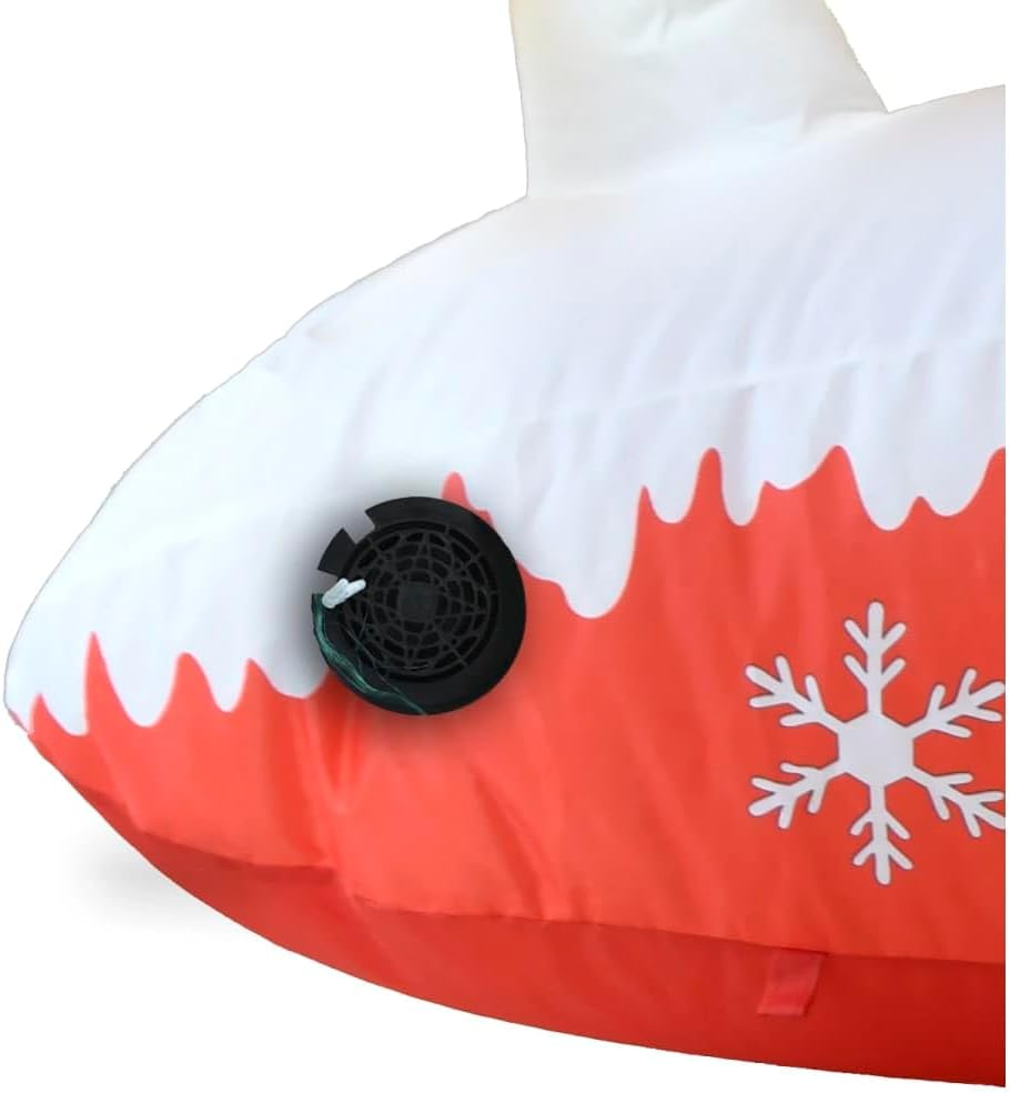 Christmas Inflatable Santa and Reindeer Decoration LED 145 Cm Holiday Decor image number 2