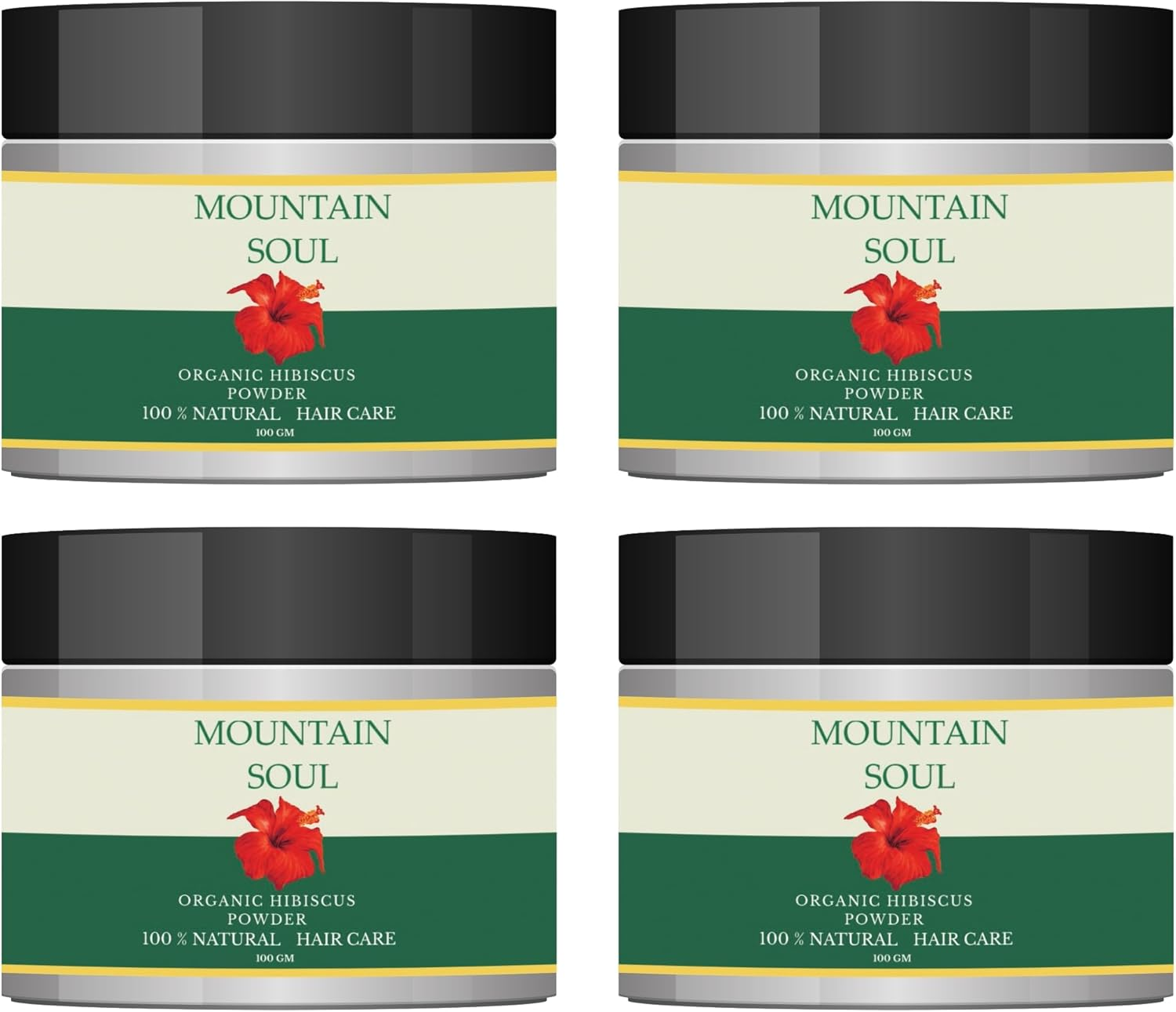 Mountain Soul Organic Hibiscus Powder 100Gm X 4