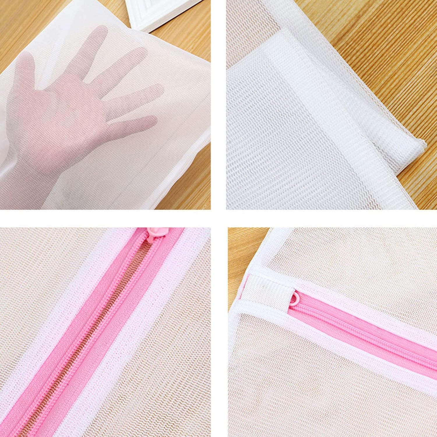 4Pcs Laundry Bag| Laundry Bra Bag|Washing Bag|Mesh Laundry Bags, H HOME-MART Washing Machine Wash Bag,Delicates Wash Bag,Lingerie Wash Bra Bags for Delicate Clothes with Premium Zipper Lock image number 2