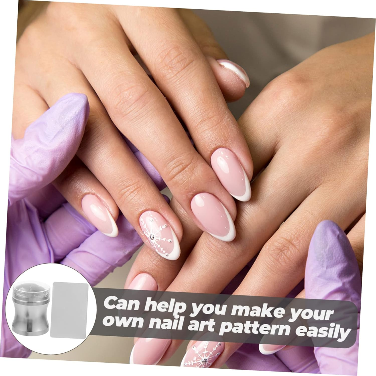 HAPINARY Nail Art Stamps French Tip Stamper for Manicure Diy Nail Art Tool Silicone Stamper Beauty Tool image number 5