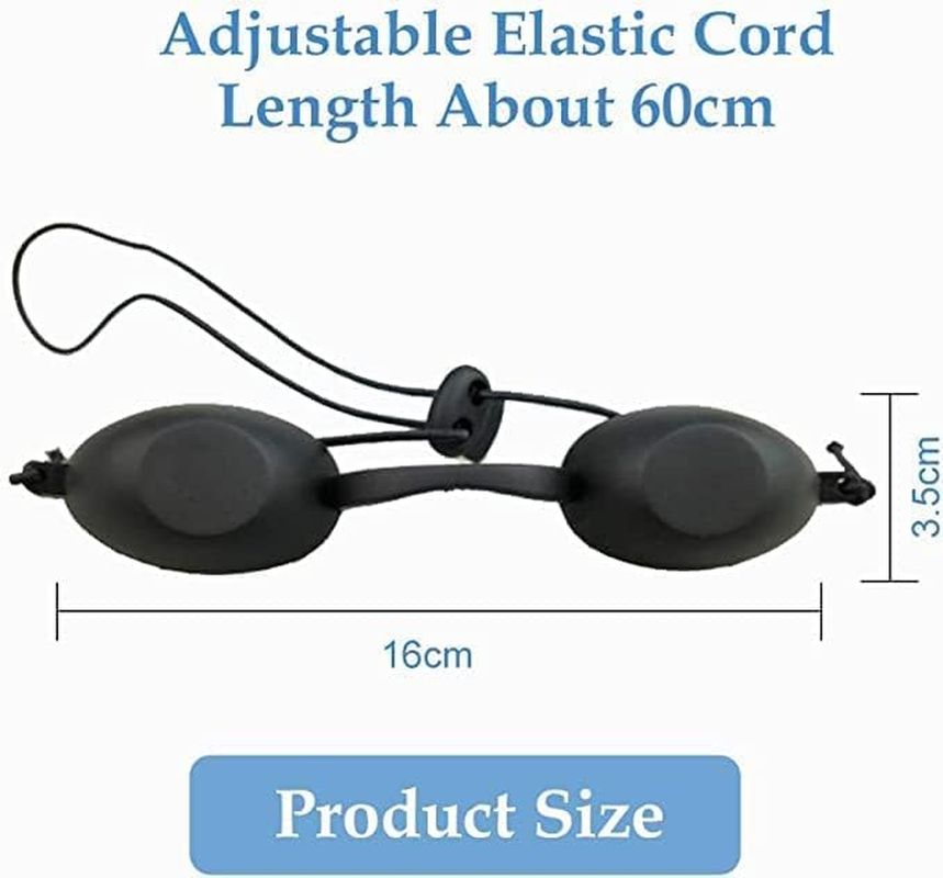 Safety Goggles, Safety Beauty UV LED Eye Protection Glasses, LED Protective Glasses, UV Solarium Protective Glasses, for Sunbed Beauty Patients Sunglasses IPL Treatment LED Light Therapy, 3Pcs image number 2