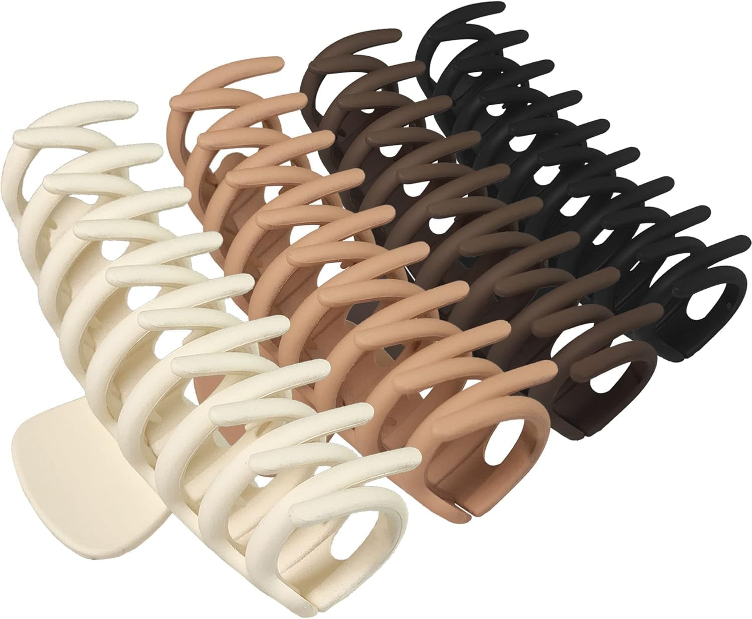 Large Claw Clips,Matte Hair Clips for Women'S Long Thick Hair, Non-Slip Barrette Clips (4Packs) (Style 3, One Size) image number 2