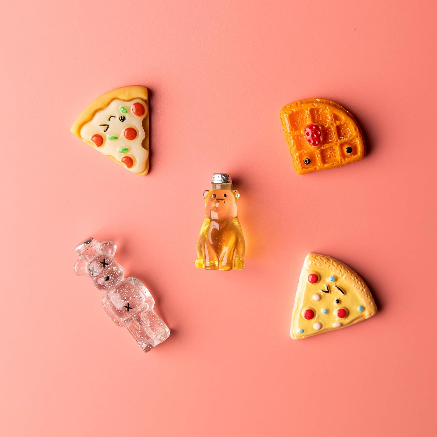 Slime Charms Food Cute Set - Mixed Lot Assorted Food Resin Flatback Cute Sets for DIY Crafts Making,Decorations,Scrapbooking,Embellishments,Hair Clip 80Pcs