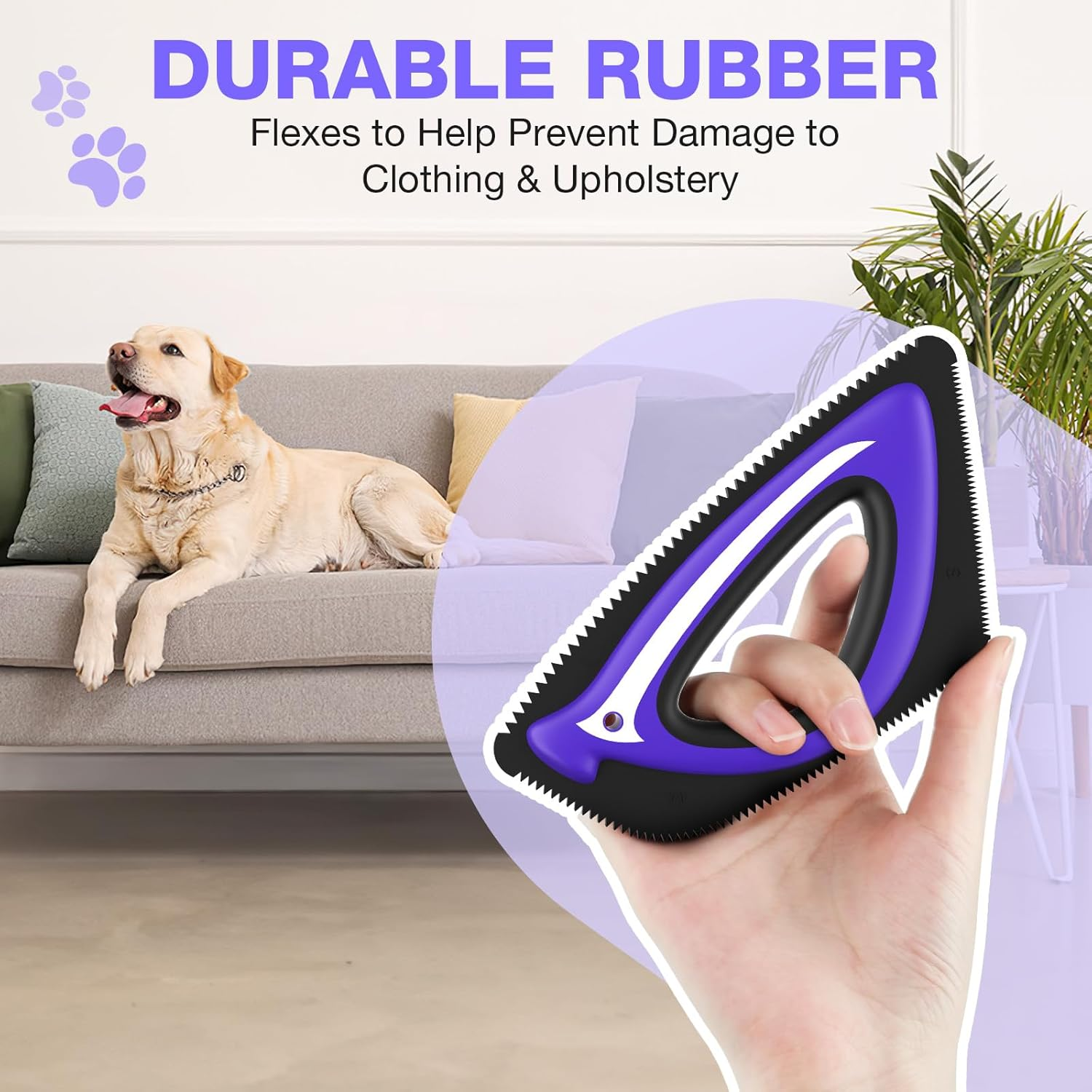 Pet Hair Remover for Car Detailing Supplies,Mini Carpet Dog Hair Remover for Car Interior, Couch, Furniture, Clothes Heldhold Reusable Fur Remover Tool for Dog Cat (Blue) image number 1