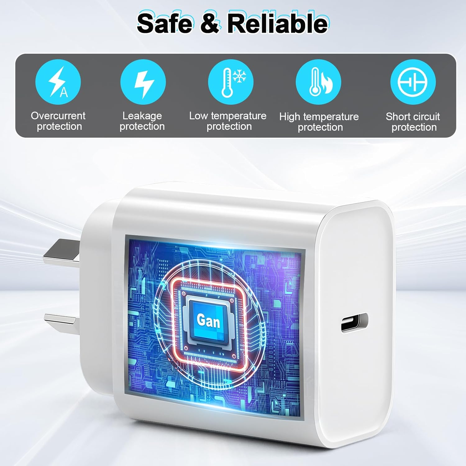 45W USB-C Fast Charger Block - Type C Wall Iphone Charger Plug for Iphone 17/16/15/14/13/12/11 Pro Max/Plus/Xsmax/Xr/X & Ipad Pro image number 2