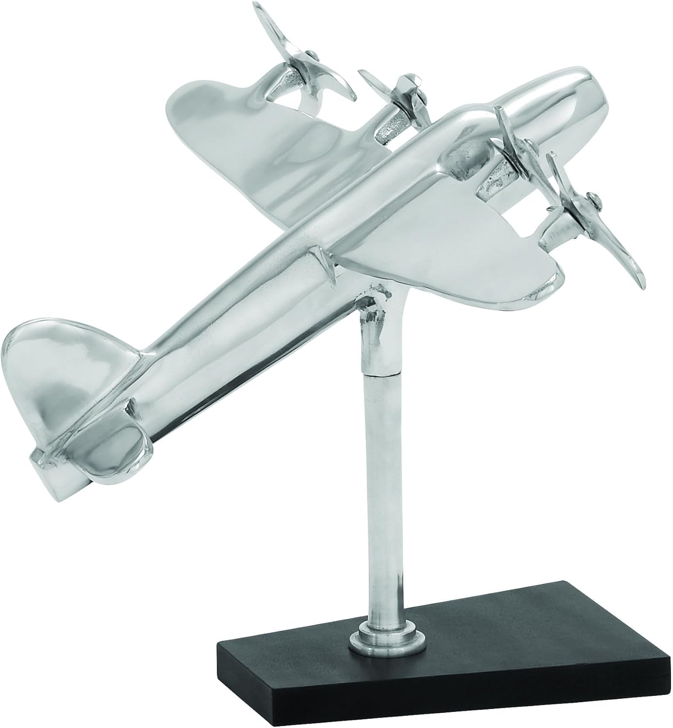 Deco 79 Whimsical Touch Aluminum Aero Plane Decor with Resplendent Shine image number 4