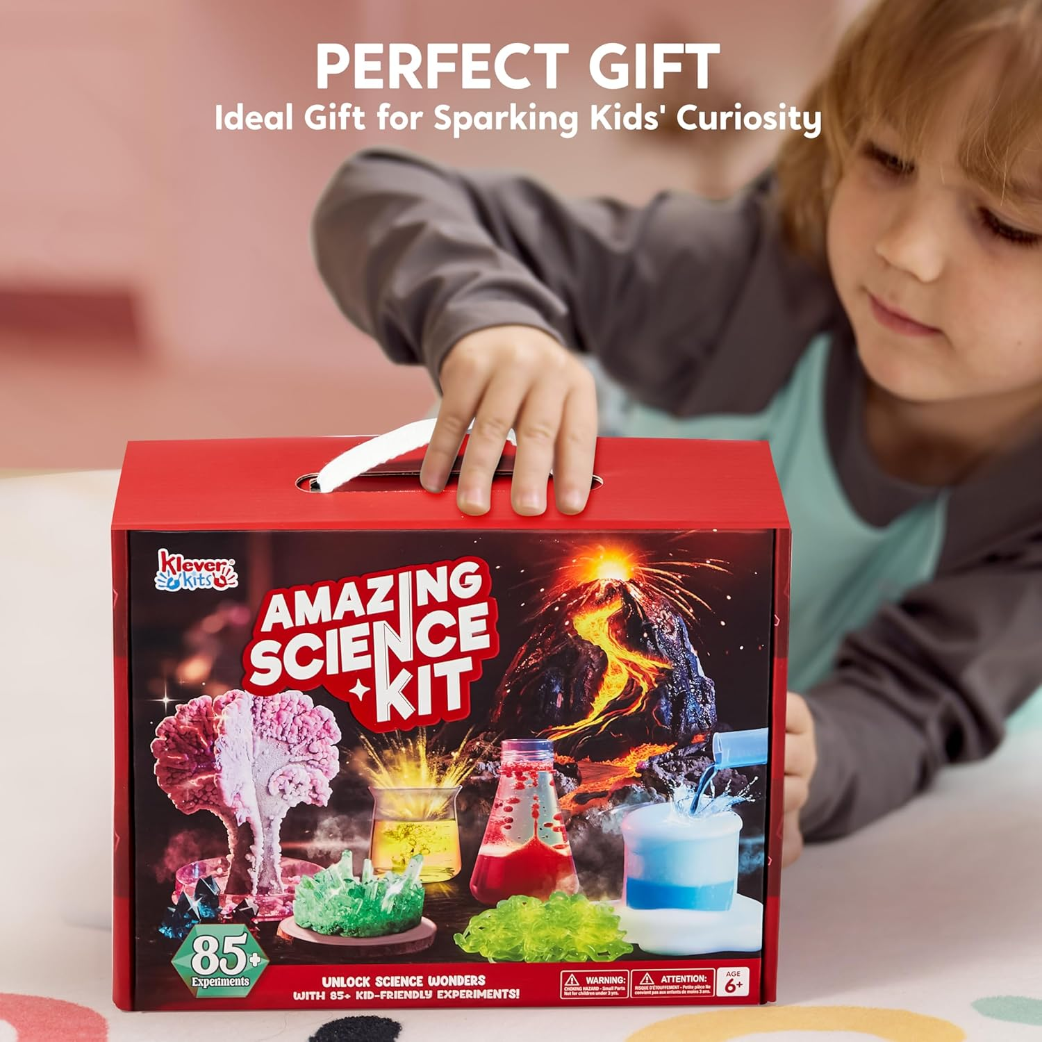 Klever Kits Amazing Science Kits- 85+ Experiments Educational Toys, STEM Activities with Erupting Volcano and Growing Crystal Tree for Kids Aged 6 7 8+ image number 6