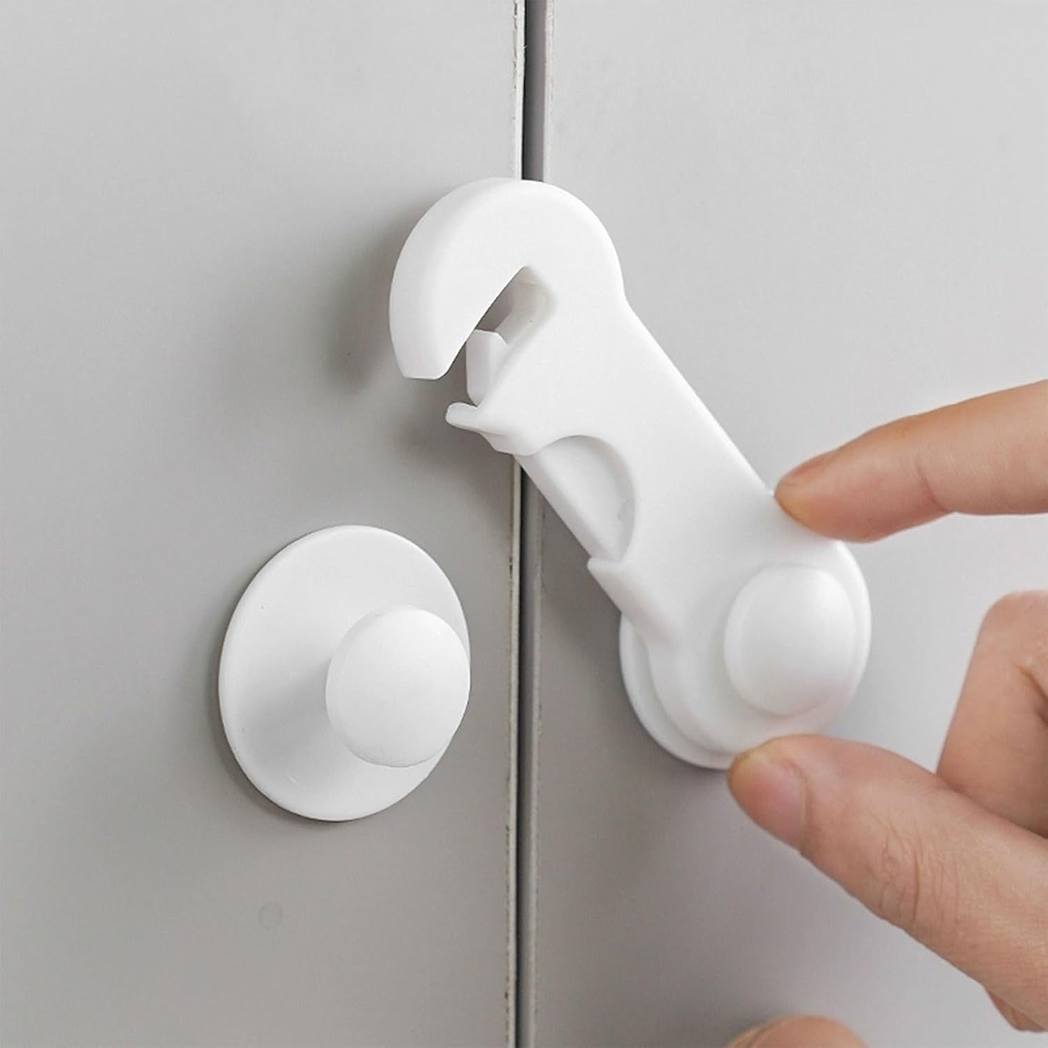 6-Pack Child Proof Locks - 3M Adhesive No Drilling Baby Proofing for Cabinet Doors, Drawers, Wardrobe, Pantry & Cupboard image number 3