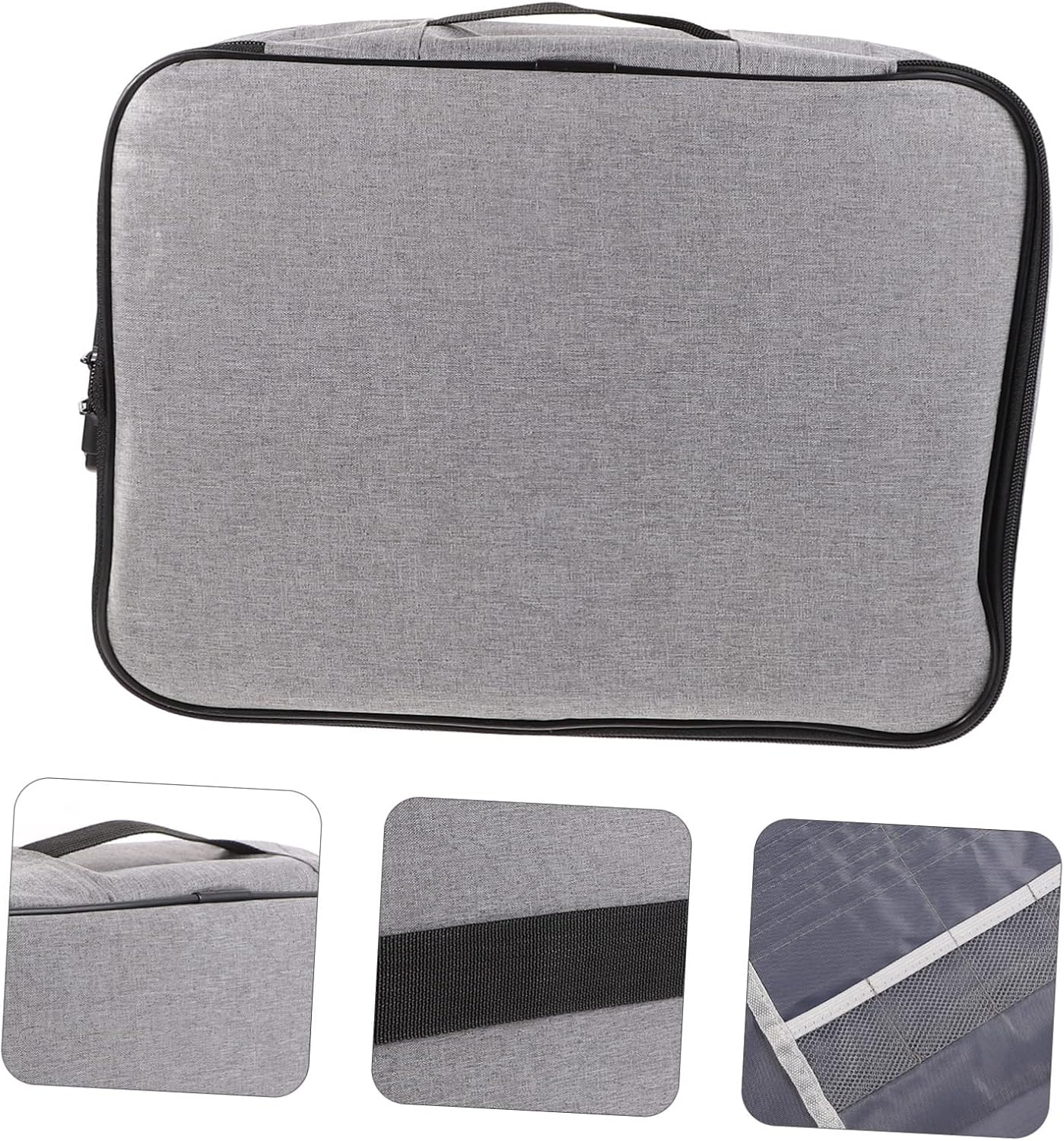 HAPINARY Travel Document Collection Bag Home File Holder Large Capacity Id Storage Bag Document Pouch - Navy image number 4