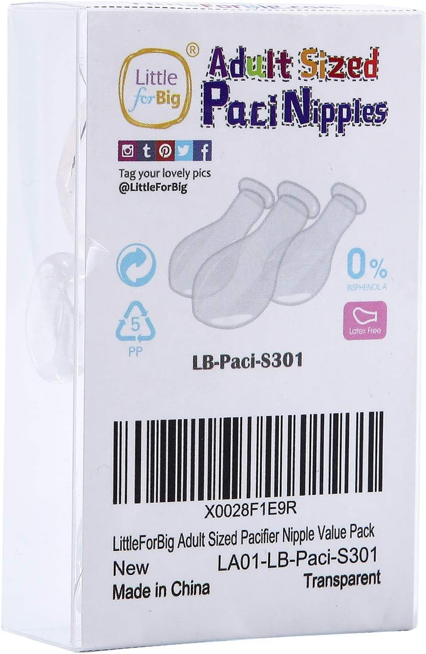 Littleforbig Adult Sized Pacifier Nipple Value Pack image number 2
