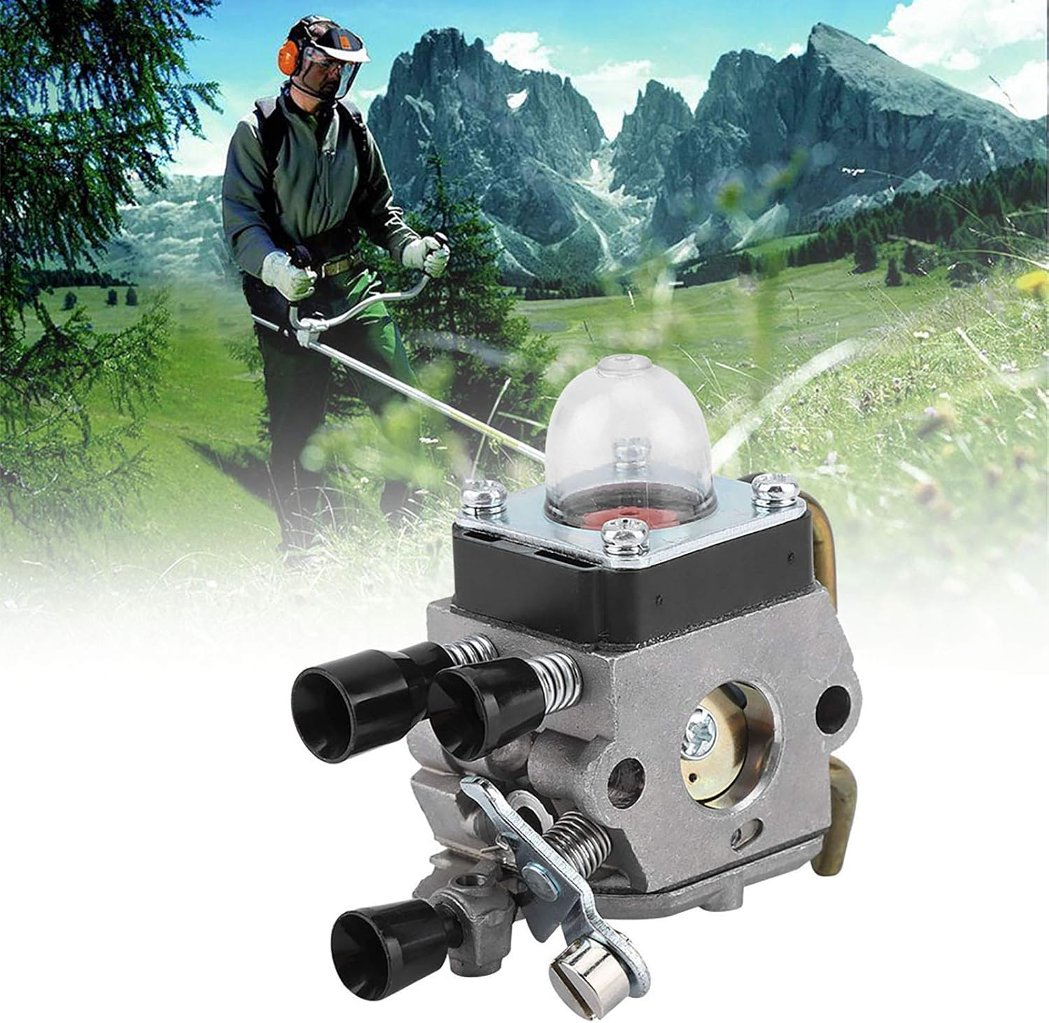 Carburetor Replacement Kit, Carburetor Carb for STIHL FS55 FS55RC FS38 KM55 HL45 KM55R image number 2