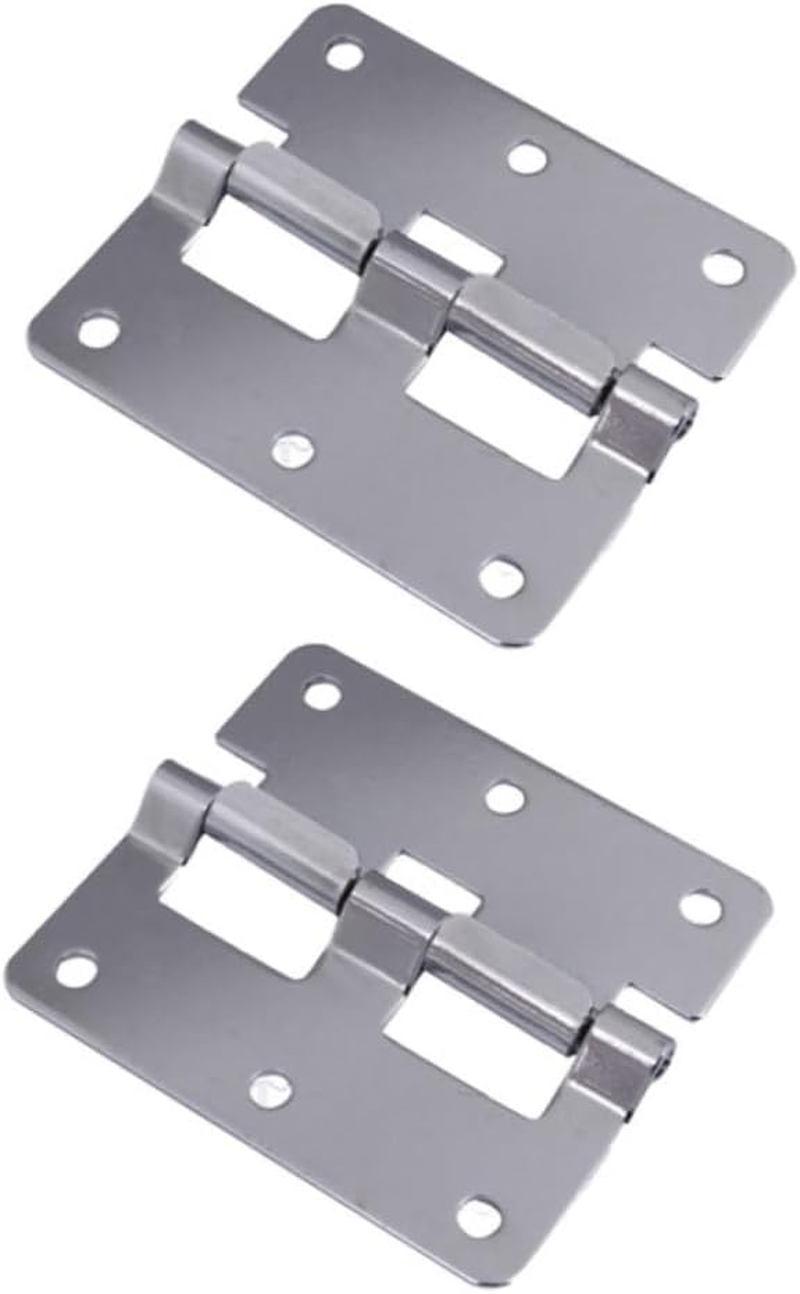 Veemoon 2Pcs Luggage Hinge Iron Metal Mute Flat Hinge Replacement for Suitcase Loose-Leaf Accessories