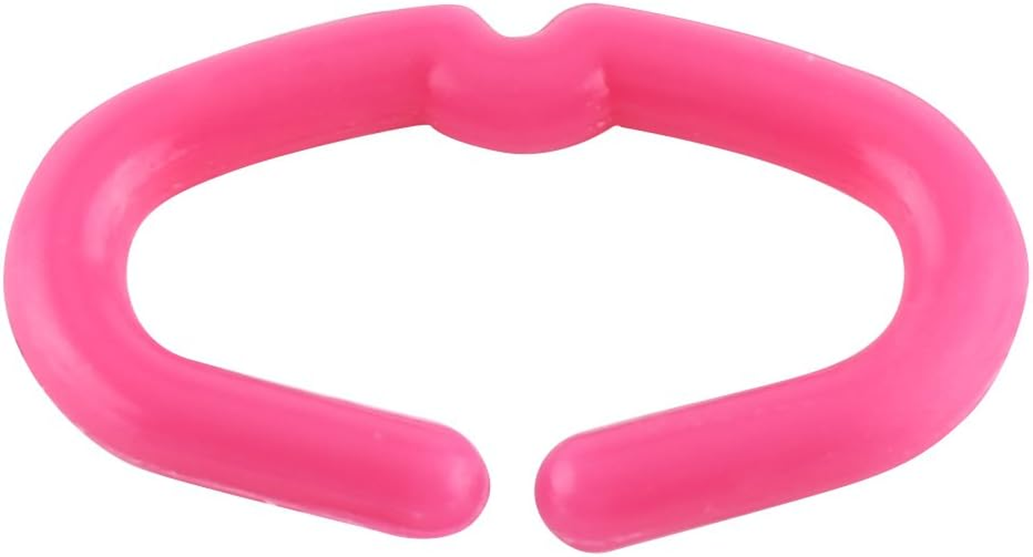 50Pcs Plastic Cock Snap Rings anti Pecking Chicken Beak Clasps Tool for Poultry Pink,White (L) image number 1