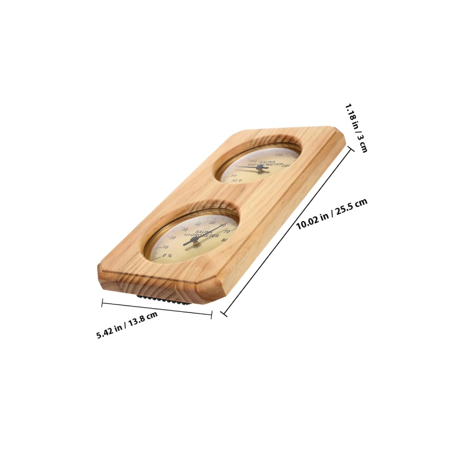 Kisangel Sauna Wall Thermometer Hygrothermograph High Temperature Resistant Indoor Temperature Humidity Gauge for Home Sauna Accessories Practical Hanging Measurement Tool image number 2