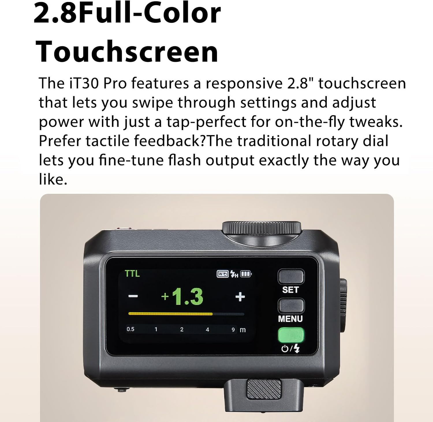 Godox Mini It30Pro S It30 Pro S for Sony TTL Flashlight Wireless Touch Screen Portable Flashlight HSS 1/8000 Second Compatible with Mirrorless Cameras External Flash Compatible for Sony image number 6