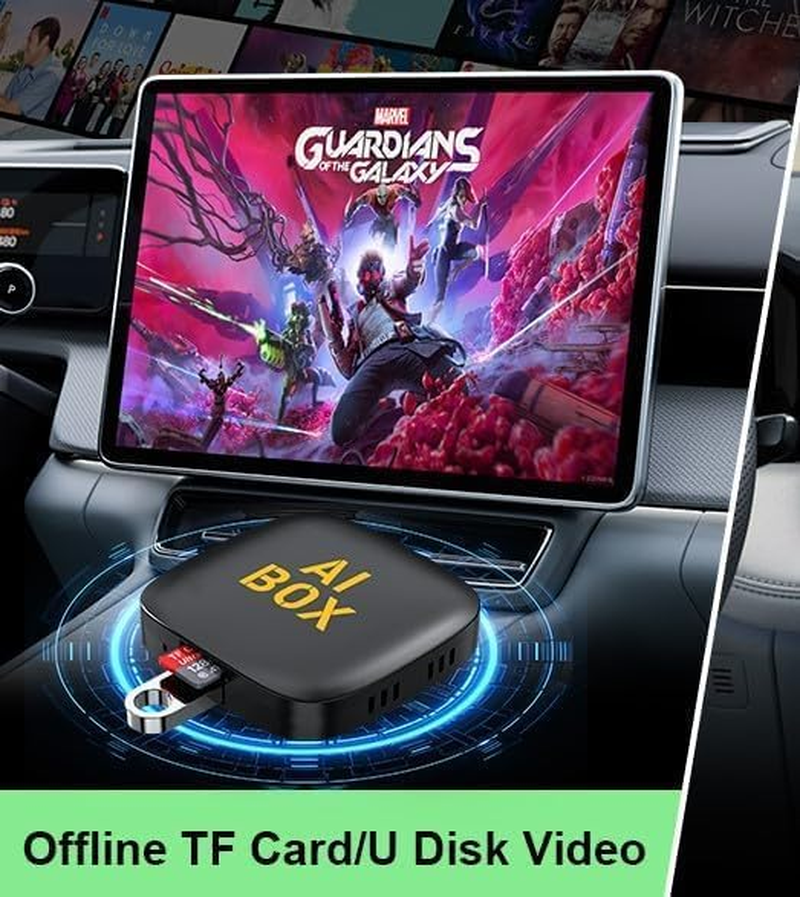 5 in 1 Wireless Carplay Adapter and Android Auto Adapter, 4+64GB AI Box Support Netflix/Youtube/Tf Card, Wireless Carplay Dongle for OEM Wired Carplay Cars, Iphone Ios10+ Android 11.0+ image number 3