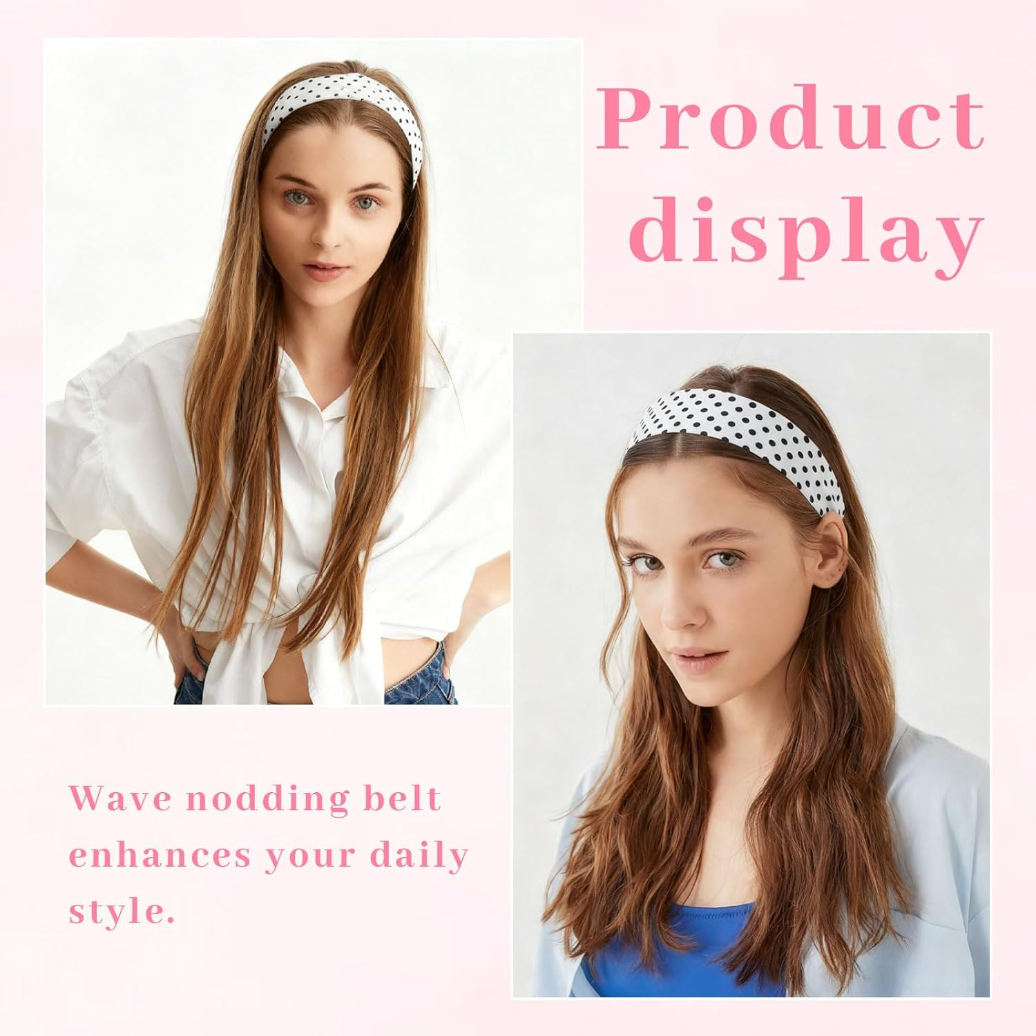 Xanthelle Headbands for Women, Set of 4 Hair Bands for Ladies & Women'S Headbands, Elastic Cotton Headbands, Polka Dot Hair Bands for Sports & Everyday Use image number 6