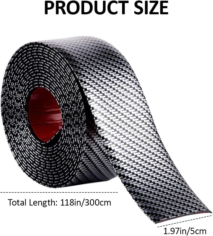 Car Door Sill Protector,2 in X 118 in Anti-Scratch Car Door Edge Guards,Automotive Anti-Collision Strip for Door Edge,Front and Rear Bumper,Door Sill Protector image number 4