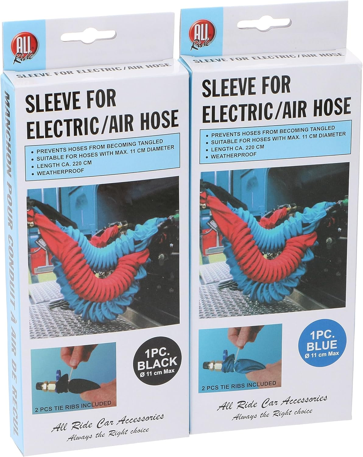 All Ride Protective Cover Cable and Air Hose &ndash; 220 Cm &ndash; Air and Spiral Hose &ndash; Truck and Compressors &ndash; Weatherproof &ndash; Blue