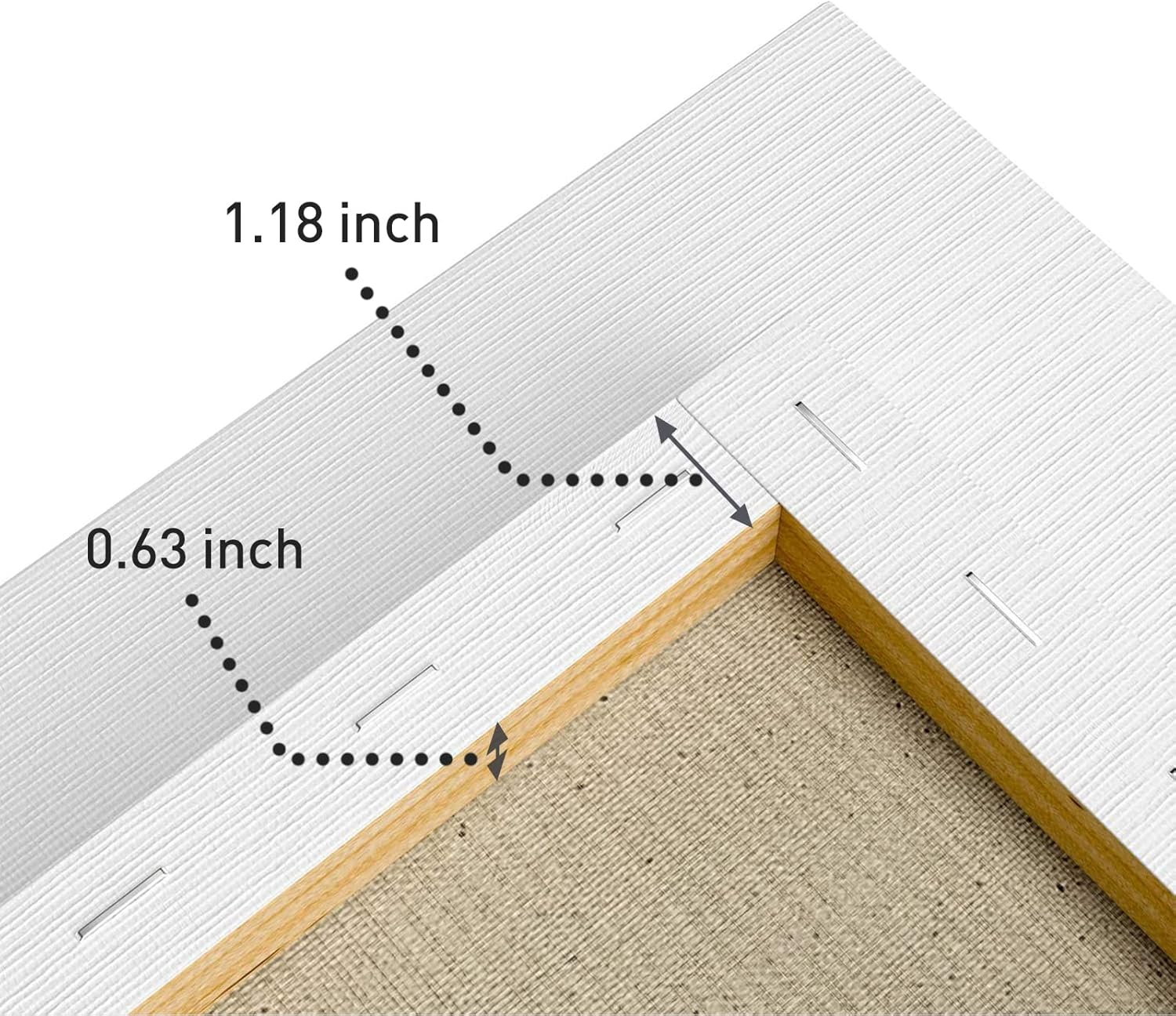 GOTIDEAL Stretched Canvases for Painting, 24X36" Inch Set of 2, Primed White - 100% Cotton Blank Art Large Canvas Boards for Painting for Acrylic Pouring, Oil Paint Dry & Wet Art Media image number 1