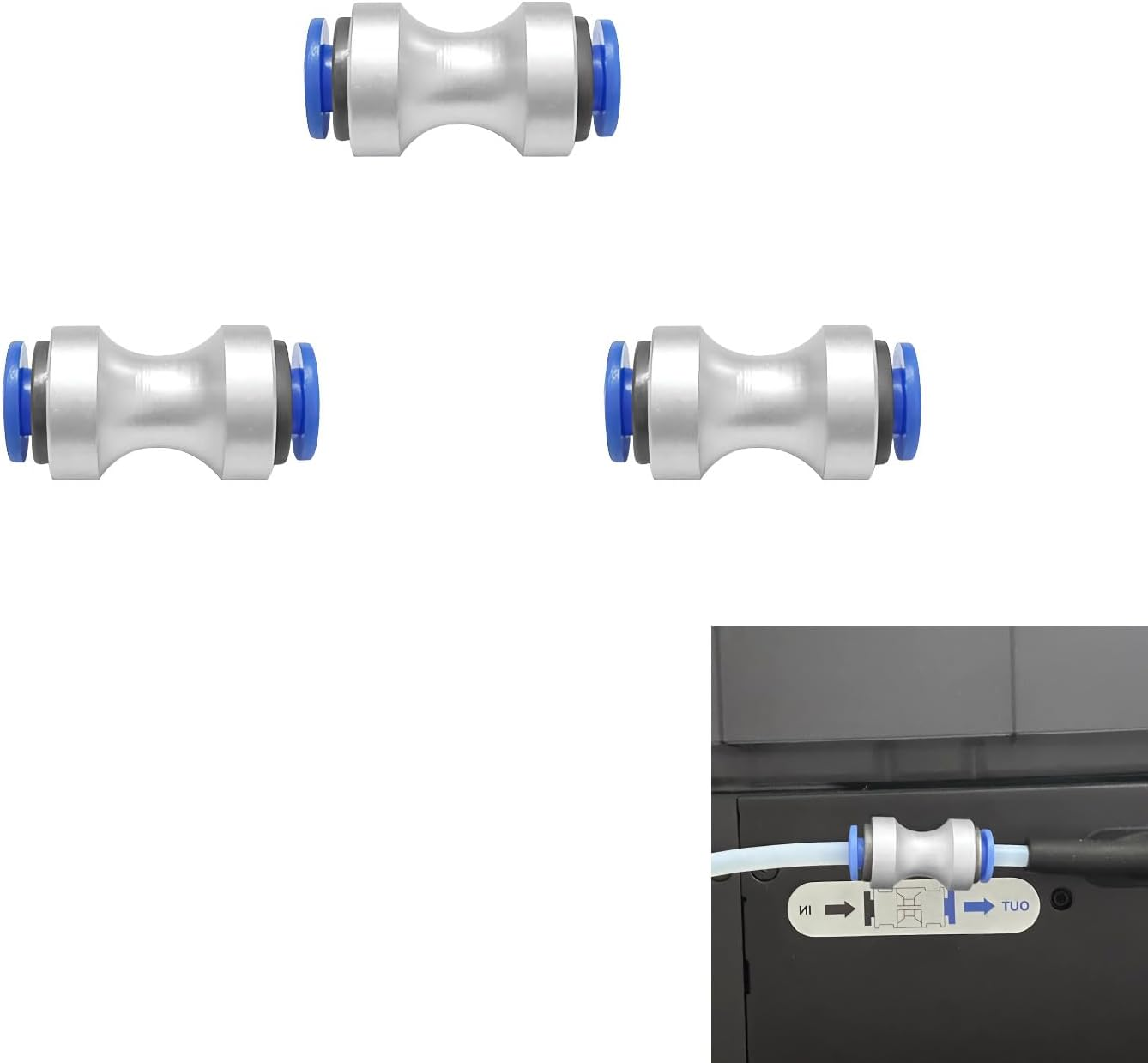 LEOWAY 3D Printer Accessories PTFE Tube Connector, AMS Feed PTFE Feed Tube Connector for P1P/P1S/X1/X1C/X1E 3D Printer Parts (3PCS) image number 2