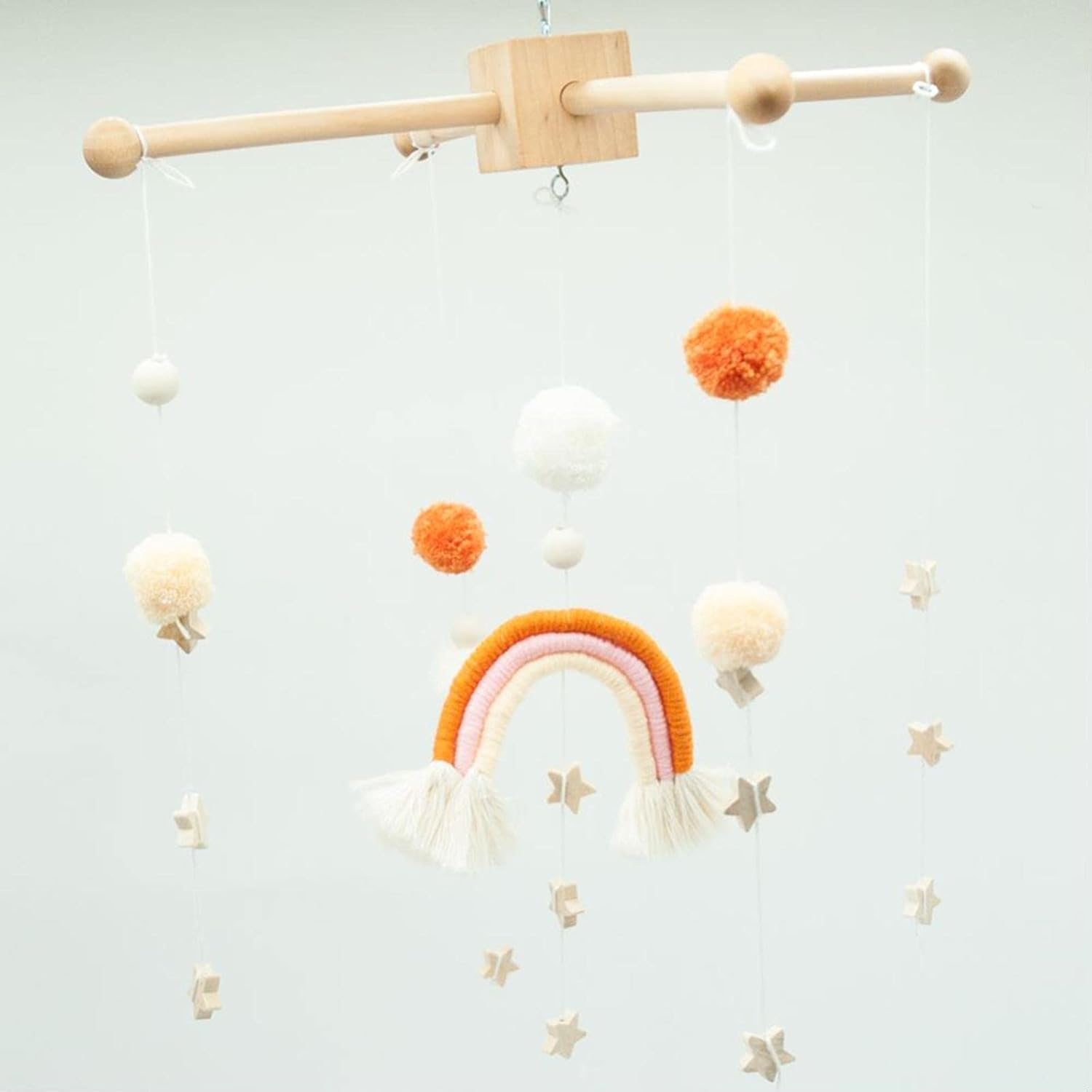 Wooden Mobile Frame Kit Accessories Handmade Ornament Crafts for Infant Crib image number 1