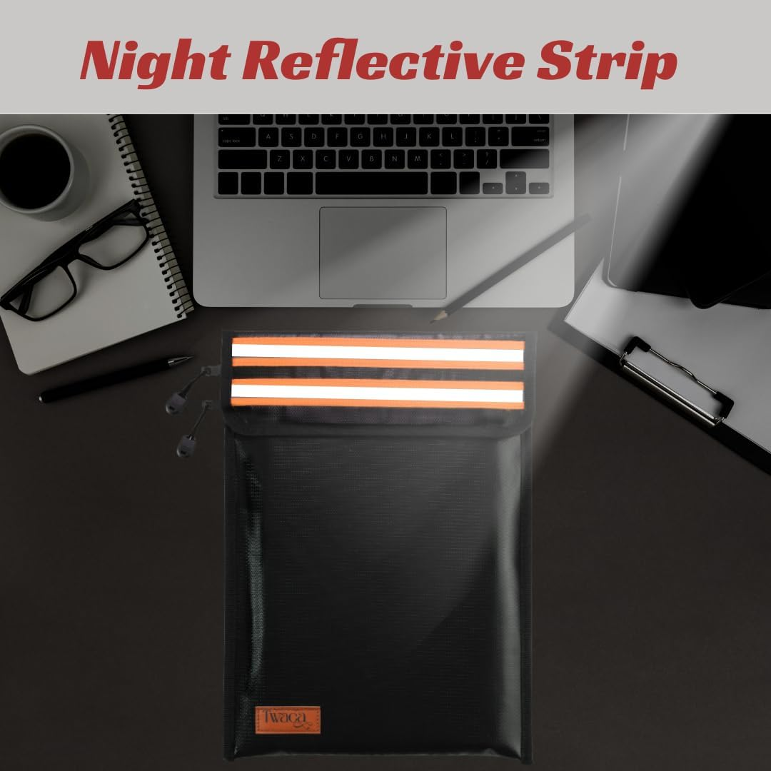 100% Aussie Owned - Twaca- Fireproof Document Bag and Money Bag Combo, Fire Protection for Legal Documents Jewelry, Firesafe Envelope for Money, Passport and Cards