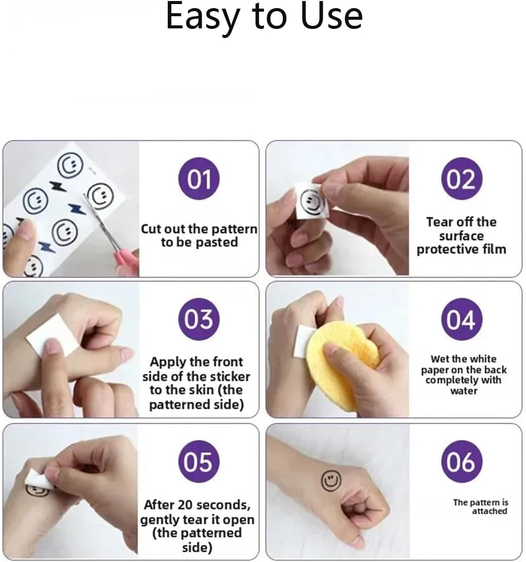 4 Sheets Temporary Tattoos,16Pcs Kpop Anime Rumi Tattoos Cosplay Body Tattoos Stickers for Face Thighs Waist,Costume Accessories for Halloween Christmas Party Favors (B) image number 5