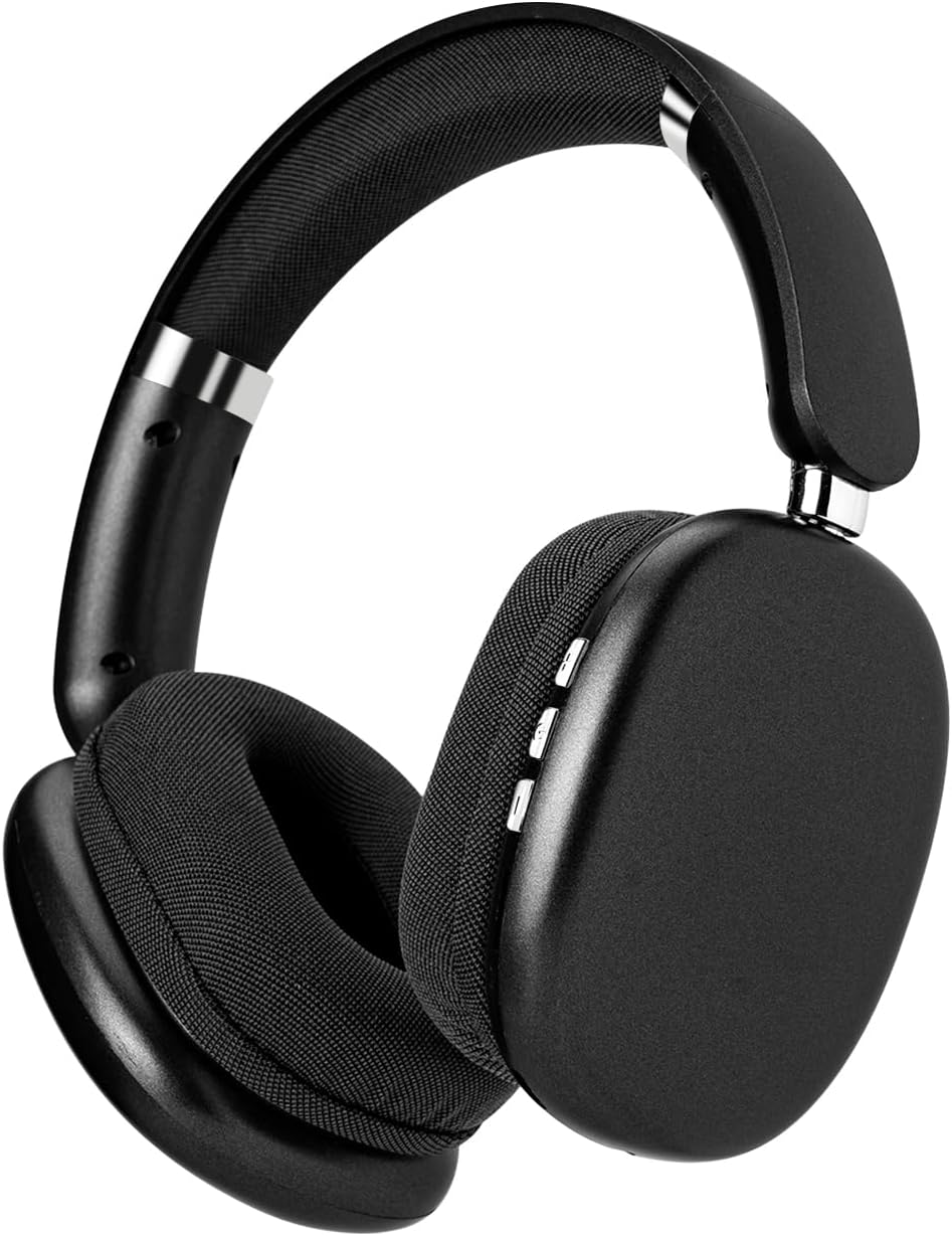 SUNJOM Wireless Bluetooth over Ear Headphones, Hi-Fi Stereo, 30H Playtime, Hands-Free with Mic, Voice Assistant, FM Radio for Sports, Travel, Work (Black)