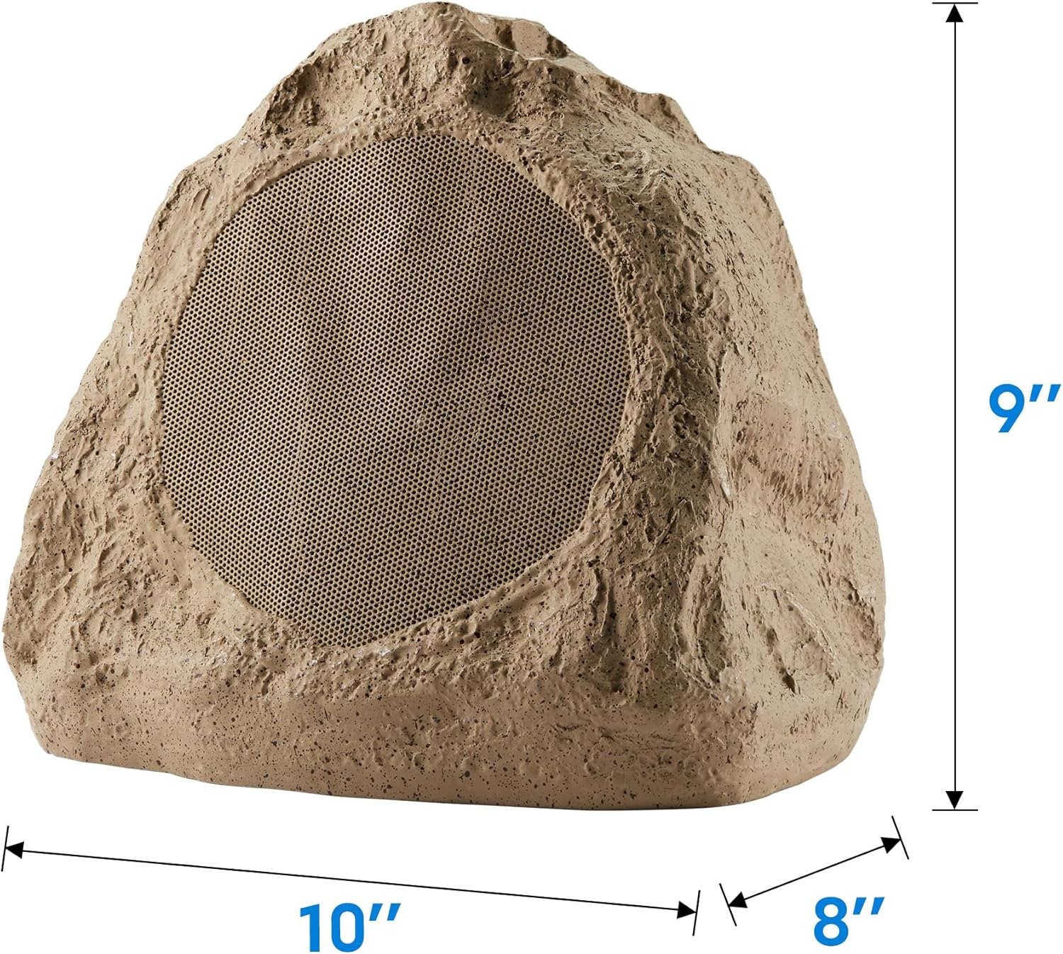 Theater Solutions 2R6S Outdoor Sandstone 6.5" Rock 2 Speaker Set for Deck Pool Spa Yard Garden image number 2