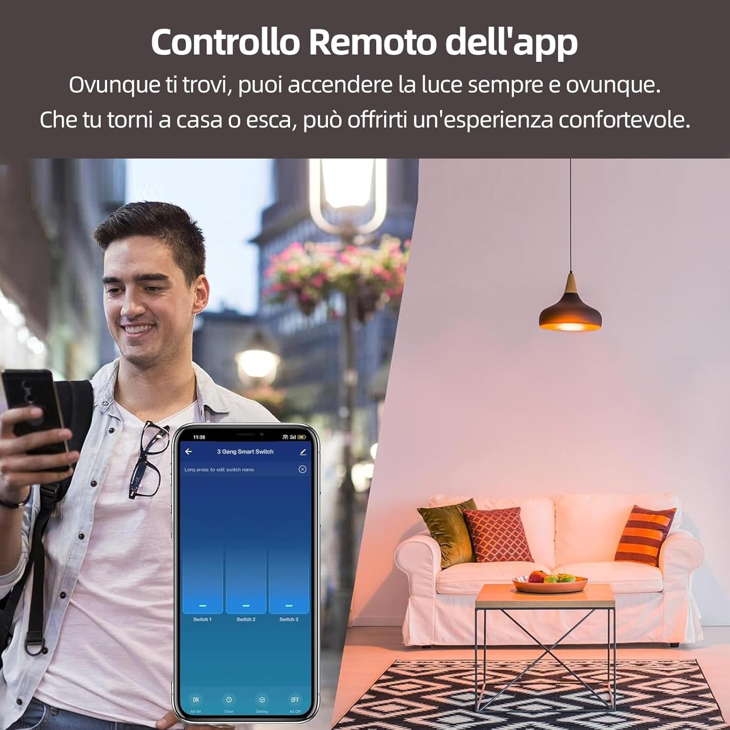 Useelink Wifi Smart Wall Light Switch Au Approved,Glass Touchscreen,Compatiable with Ios/Android,Compatible with Alexa, Google Assistant, No Hub Required,White 3Gang 2Pack image number 4