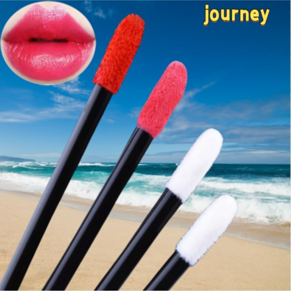Fabselection Lip Brushes, 200Pcs Lip Brush, Applicator Can Be Use for Applying Lipstick and Make Up, Disposable Lip Applicator Black image number 5
