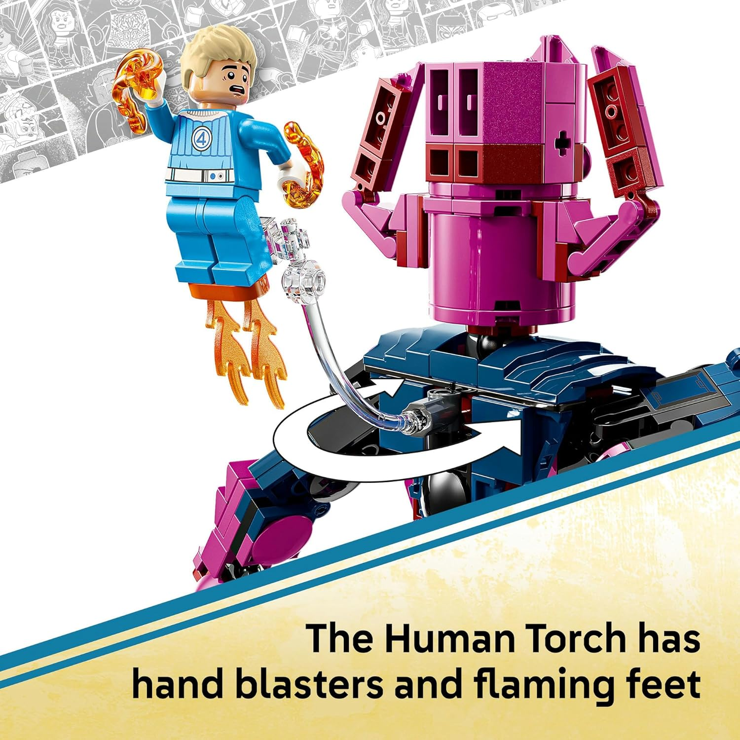 LEGO&reg; Marvel Fantastic Four Vs. Galactus Construction Figure 76316 Buildable Super Hero Movie Toy Set for Kids with the Thing, Invisible Woman and Human Torch, Collectible Toy for Boys and Girls image number 5