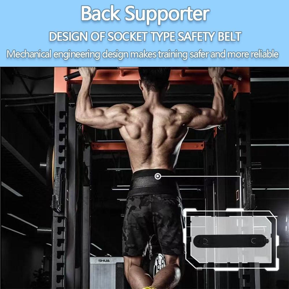 Dipping Belt with Chain for Weightlifting &ndash; Waist Support Belt for Fitness, Bodybuilding, Powerlifting, Squats, Gym Workout image number 4