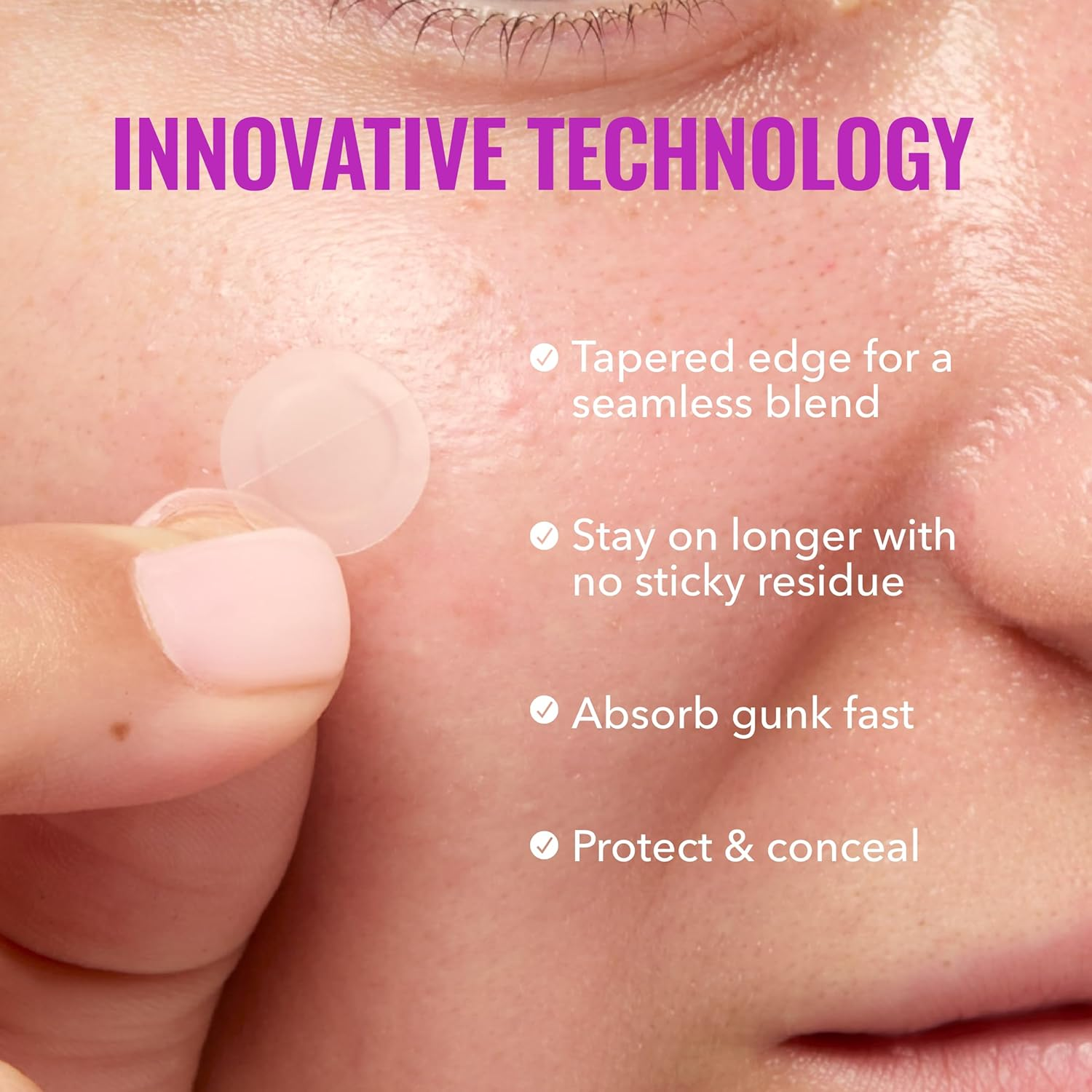 Good Molecules Pimple Patches 60 Pack - Ultra-Thin Hydrocolloid Acne Patches to Conceal Breakouts, Blackheads, and Blemishes - Acne Spot Treatment, Skin Care for Face image number 3