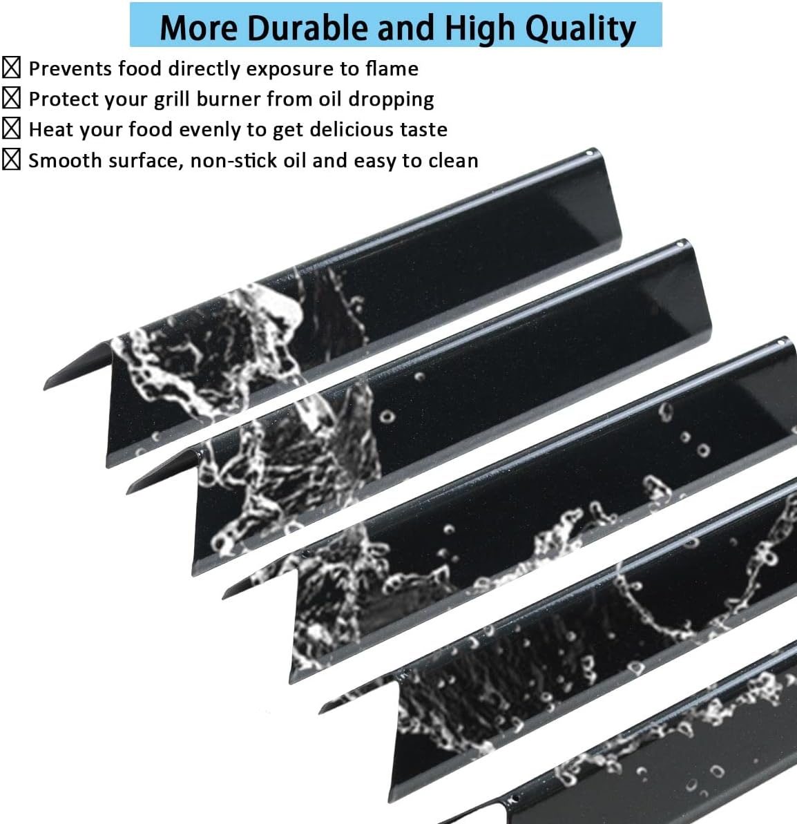 7636 Flavorizer Bars for Weber Spirit and Spirit II & GS4 Spirit II 300 Series, Spirit E310 E320 E330 S310 S320 S330 Gas Grill with Front Control Knob, 15.3 Inch Heat Plate for Weber 67046 69797 68843 image number 4