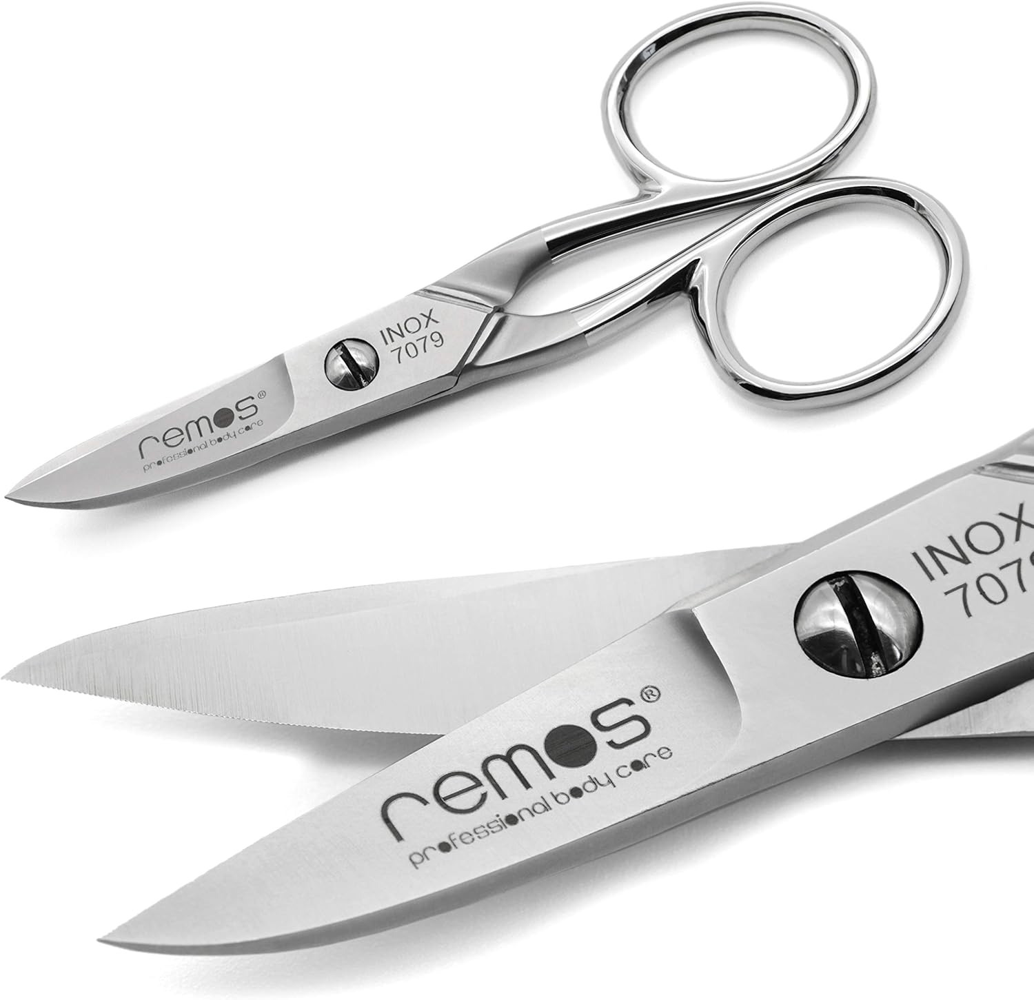 Remos Toenail Scissors Stainless Steel Serrated Blade Cuts Strong Fingernails and Toenails