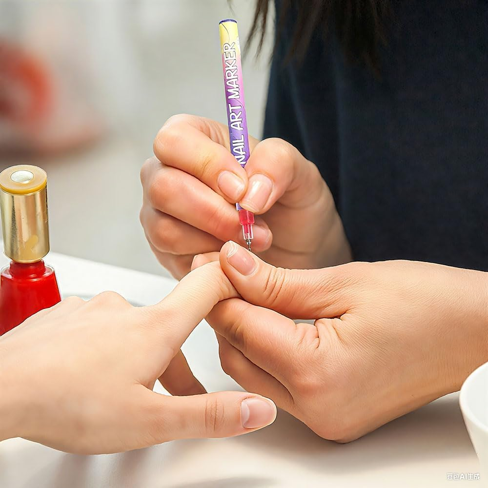 GOOTEGAX 12 Colors Nail Art Pens Set, 2026 New Nail Art Markers Polish Pens for 3D Nail Art, Quickly Dry Nail Art Tools for Dotting Drawing Painting Point Liner DIY(2SET)