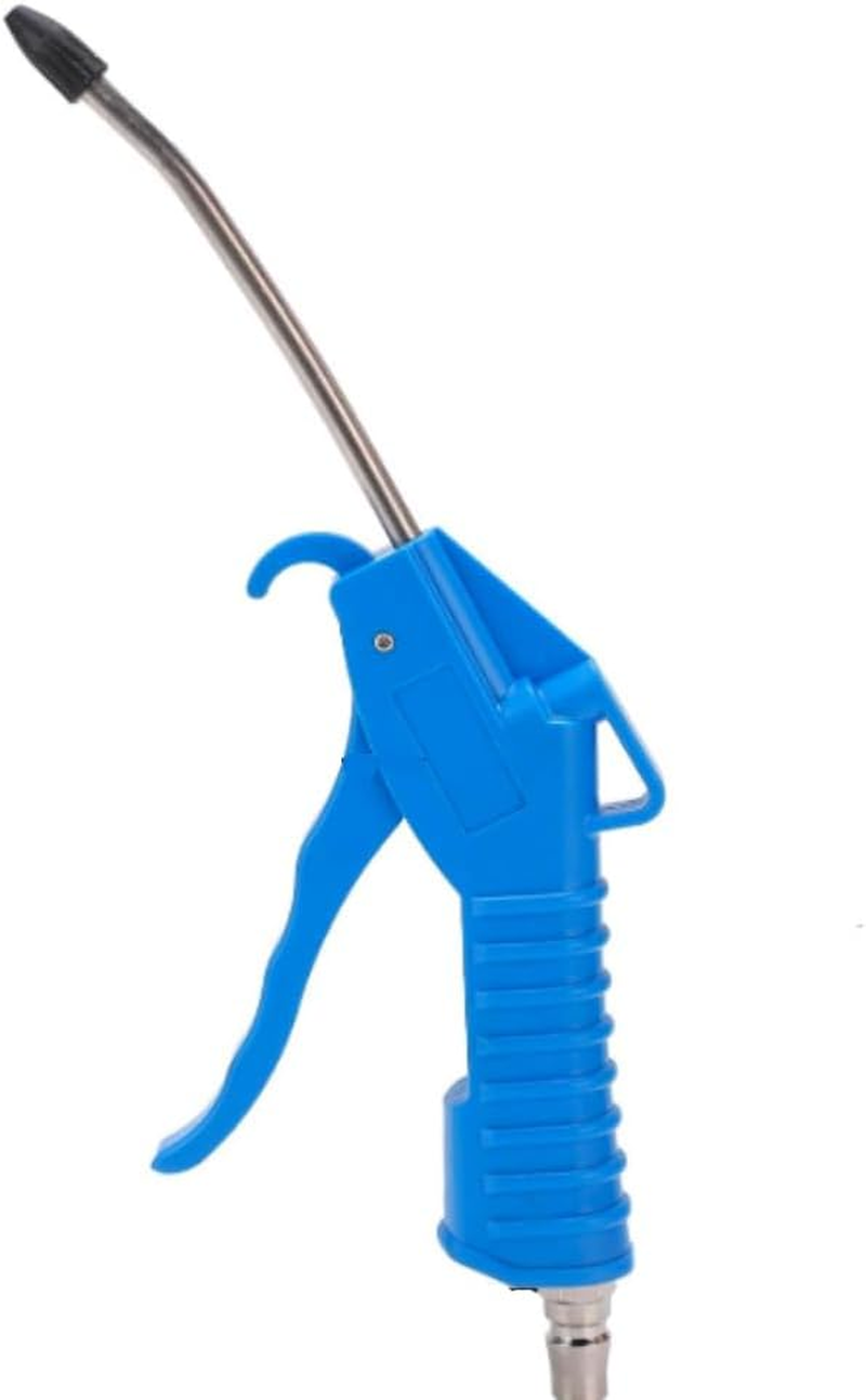 Air Blow Gun with Bent Nozzle, Pneumatic Dust Cleaning Tool, Blue (Pipe Length: 100 Mm)