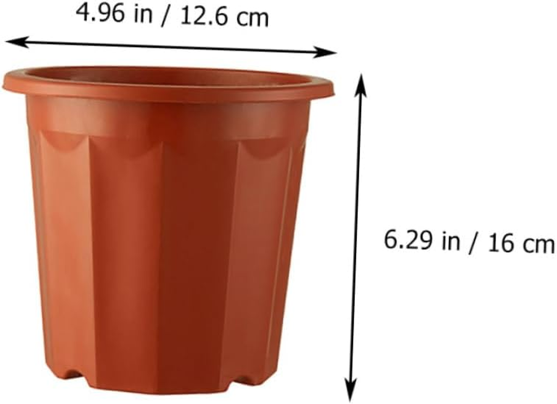 MERRYHAPY Minimalist Design 20Pcs Plastic Flower Pots Base Plant Pots for Gardening image number 3