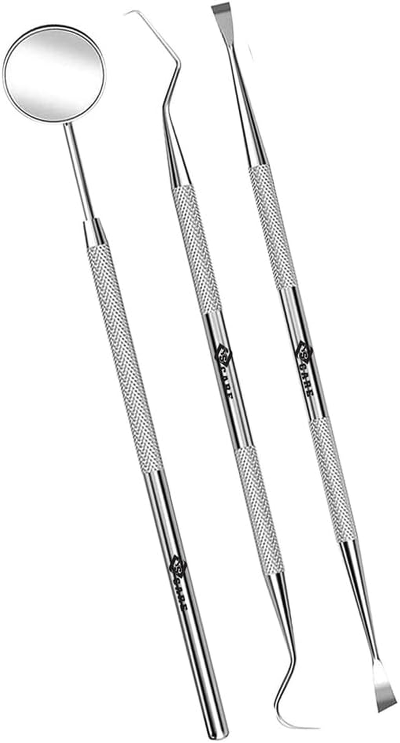 Dental Care Set Mouth Mirror Oral Care Plaque Remover Teeth Inspection Mirror Dentist Oral Teeth Checking Dental Kit Tool 3Pcs image number 3