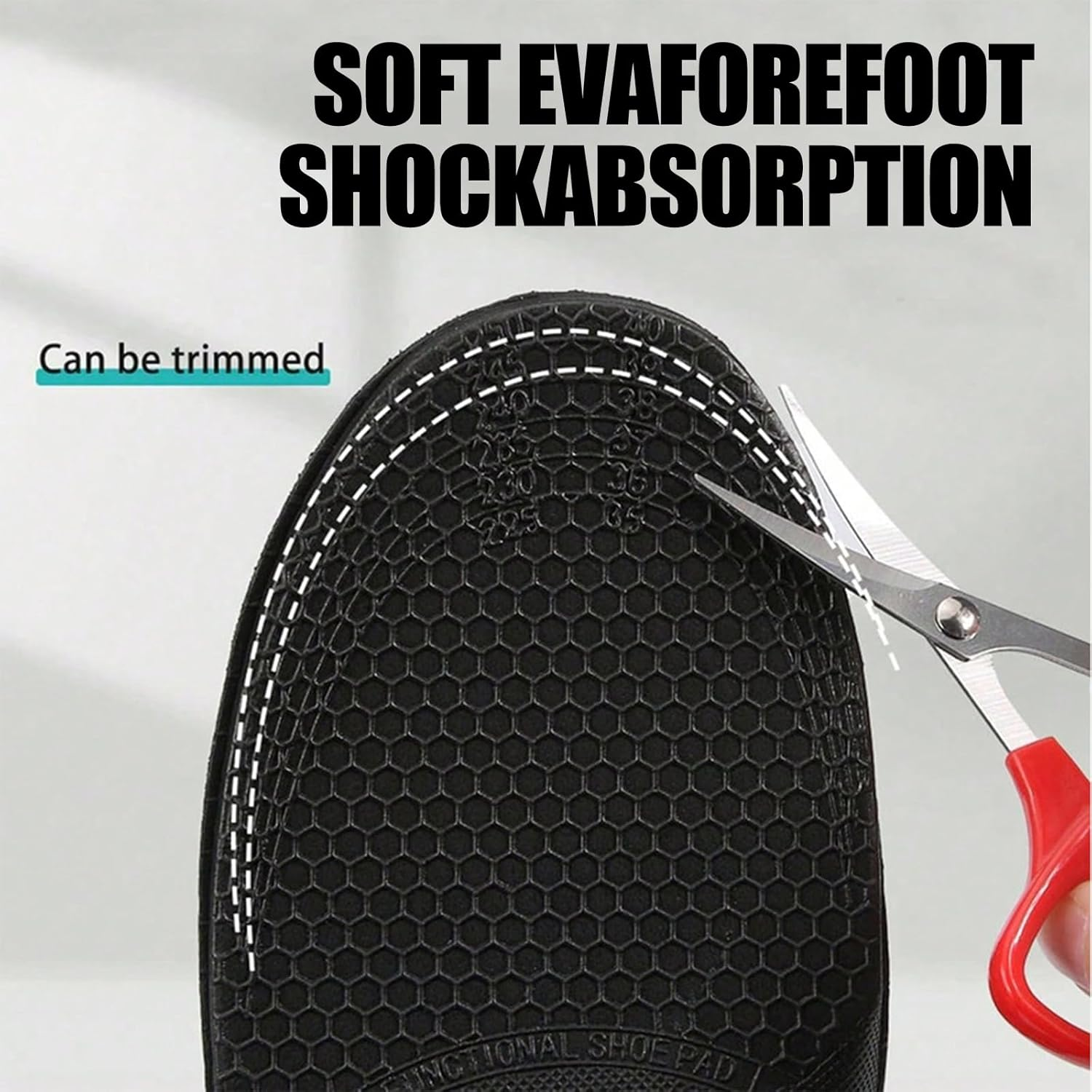 Arch Support Orthotic Insoles- Orthotic Inserts for Men & Women - Plantar Fasciitis Relief Insole,Heavy Duty Cushion with Shock Absorption - Flat Feet Pain Relief for Running, Work Boots, All-Day Standing (M 41-46) image number 4