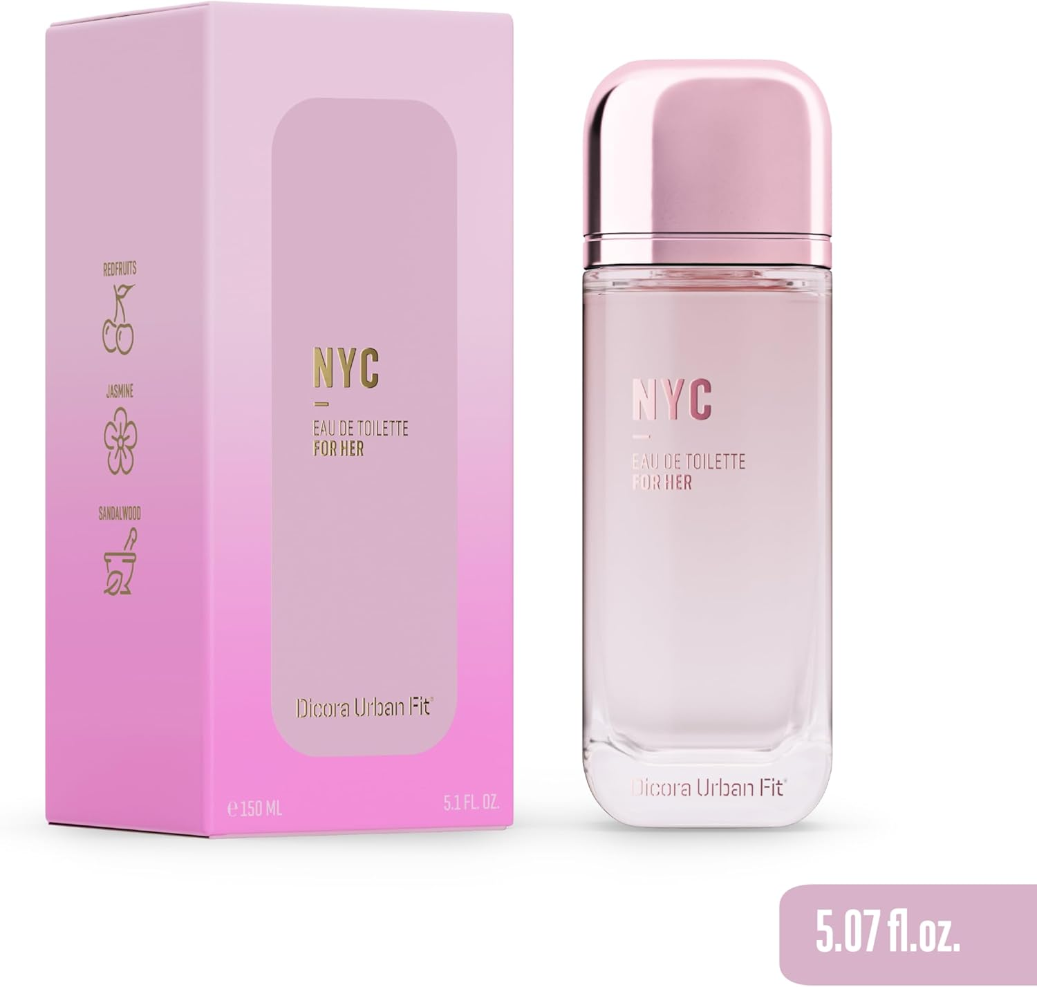 NYC by Dicora Urban Fit - Perfume for Women - Notes of Bergamot, Tangerine, Patchouli, Tonka Bean, Lavender, and Vanilla - 5.07 Oz EDT Spray image number 4